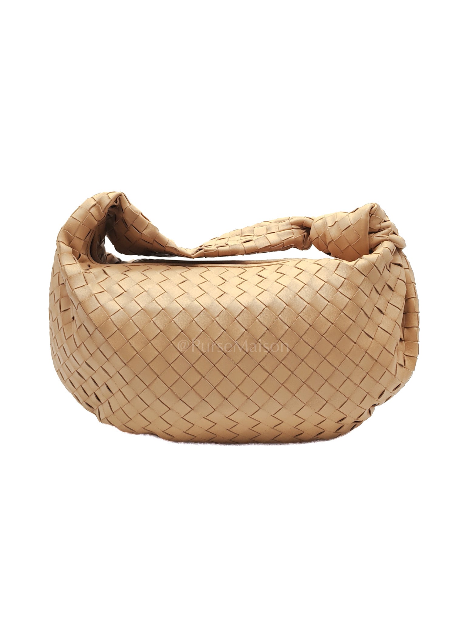 Jodie Medium in Beige Intrecciato Woven Leather Shoulder Bag | Purse Maison Luxury Bags Shop