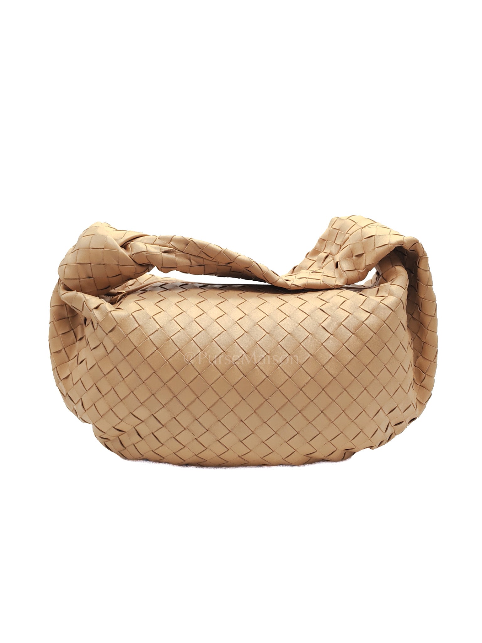 Jodie Medium in Beige Intrecciato Woven Leather Shoulder Bag | Purse Maison Luxury Bags Shop