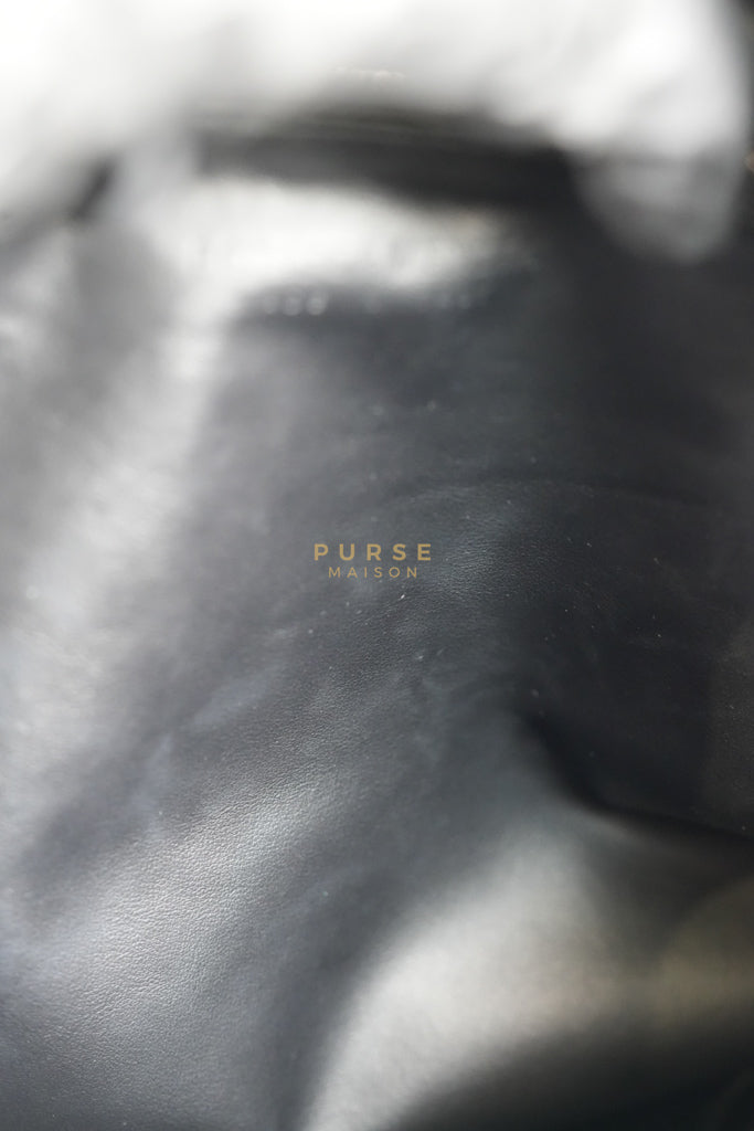 Jodie Medium in Black Intrecciato Leather | Purse Maison Luxury Bags Shop