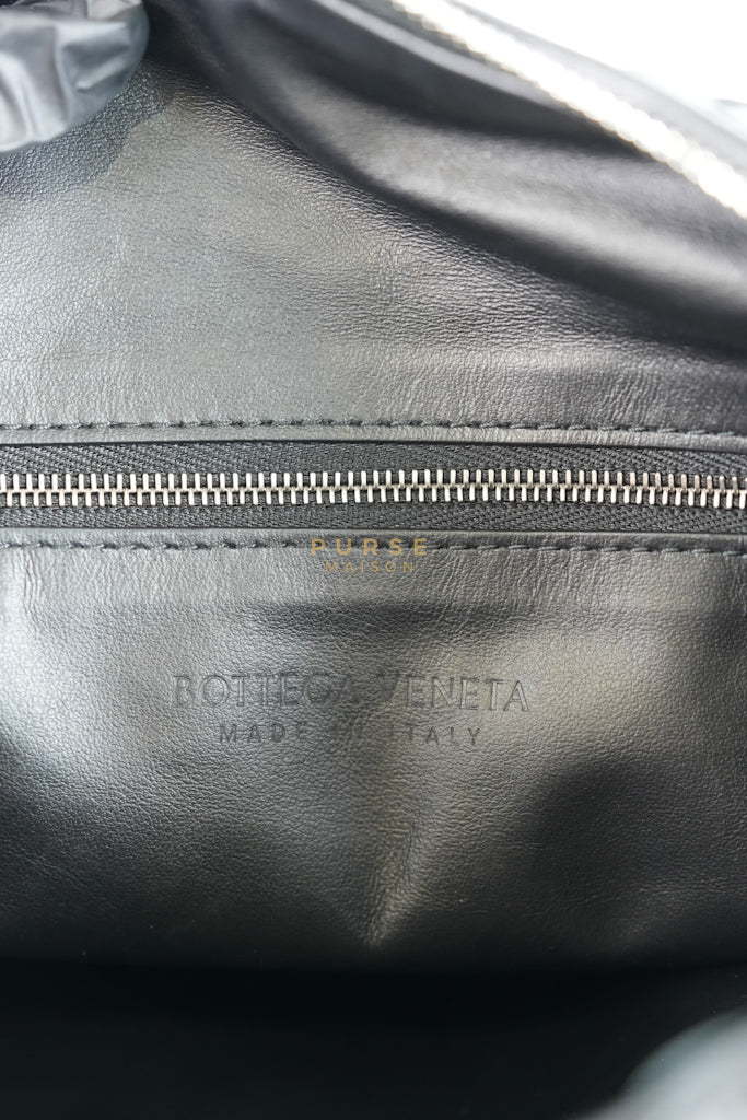 Jodie Medium in Black Intrecciato Leather | Purse Maison Luxury Bags Shop