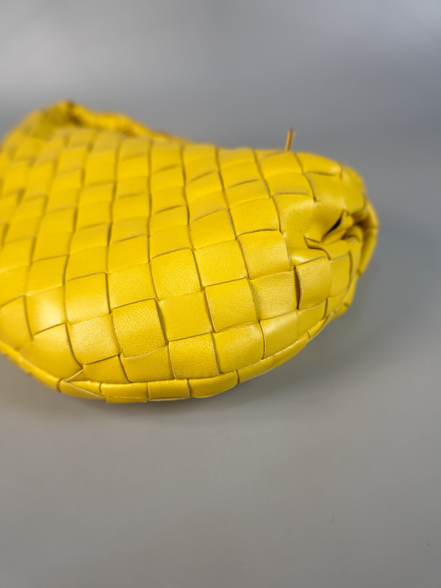 Jodie Mini Yellow Intrecciato Leather Handbag | Purse Maison Luxury Bags Shop