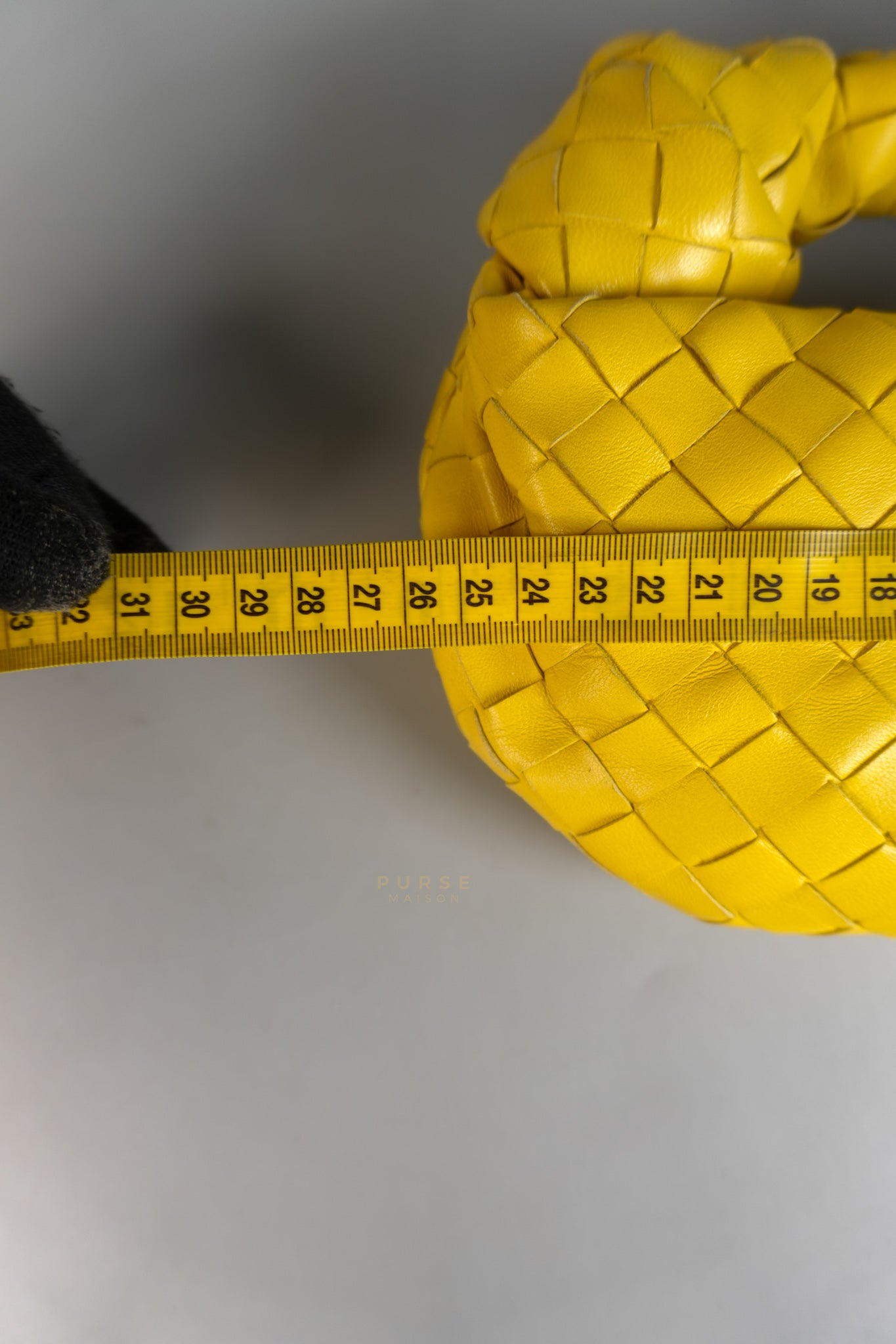 Jodie Mini Yellow Intrecciato Leather Handbag | Purse Maison Luxury Bags Shop
