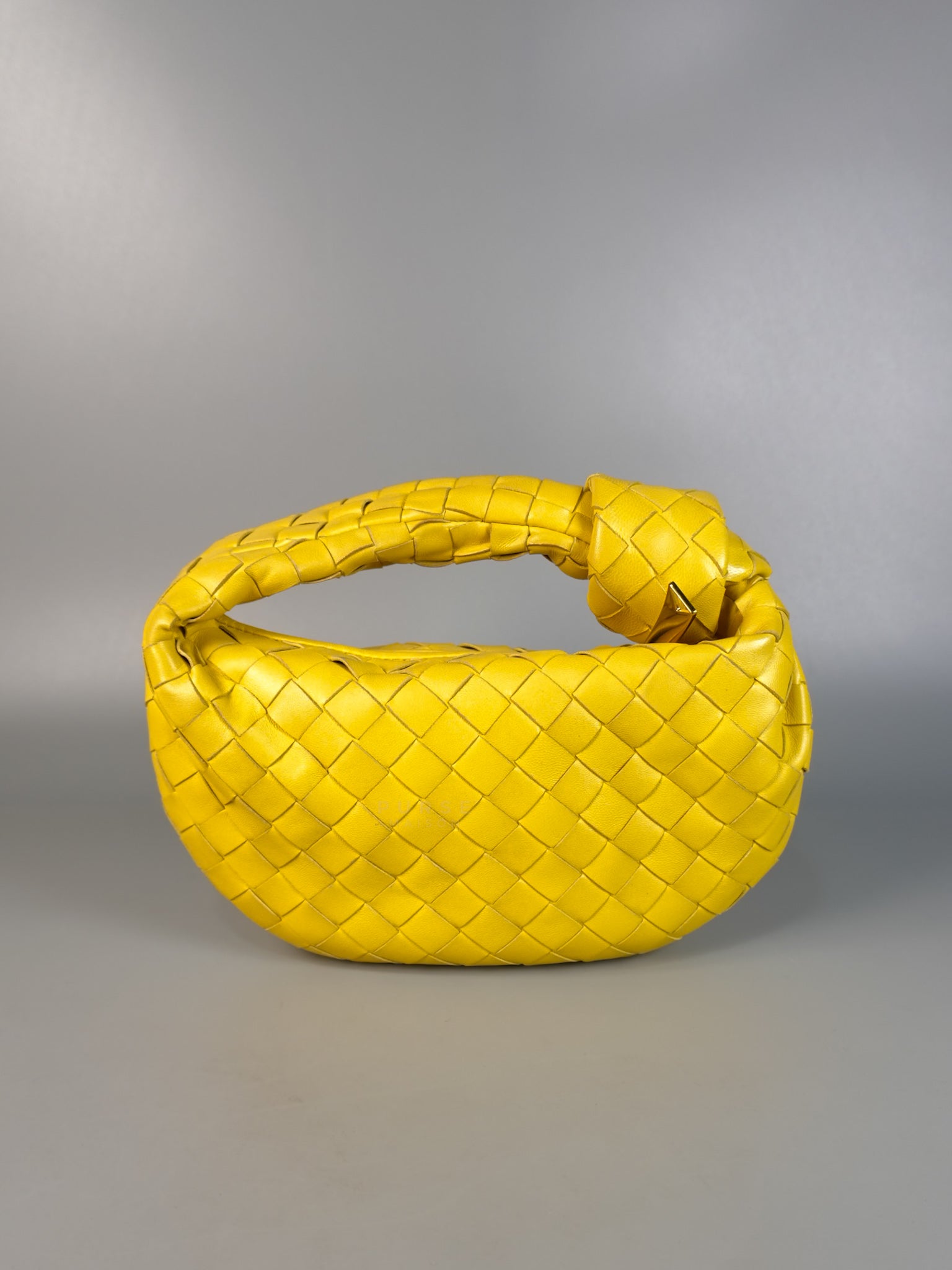 Jodie Mini Yellow Intrecciato Leather Handbag | Purse Maison Luxury Bags Shop