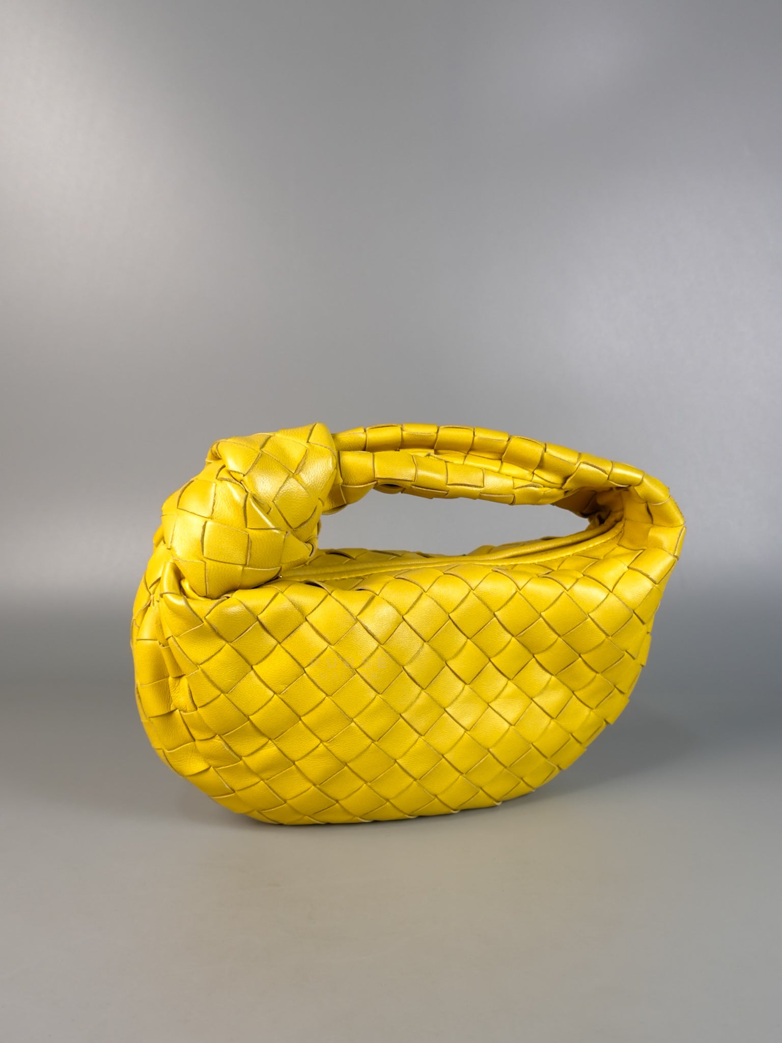 Jodie Mini Yellow Intrecciato Leather Handbag | Purse Maison Luxury Bags Shop
