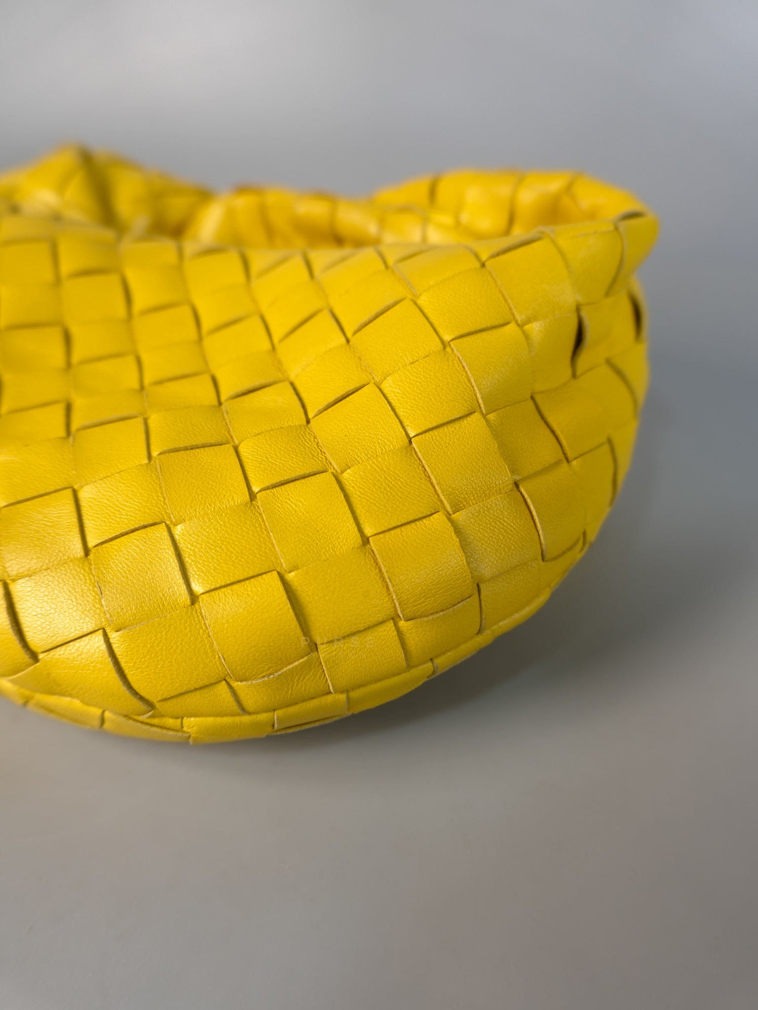 Jodie Mini Yellow Intrecciato Leather Handbag | Purse Maison Luxury Bags Shop