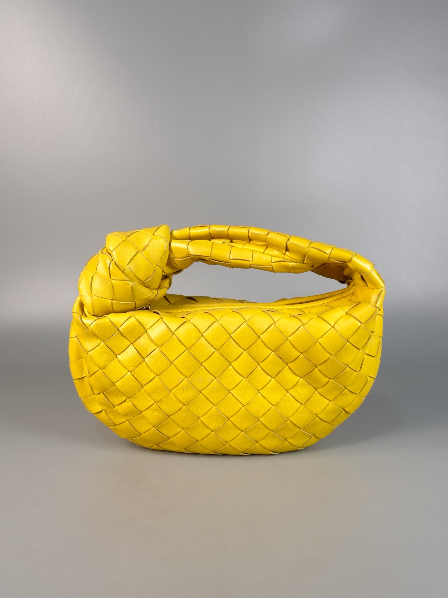 Jodie Mini Yellow Intrecciato Leather Handbag | Purse Maison Luxury Bags Shop