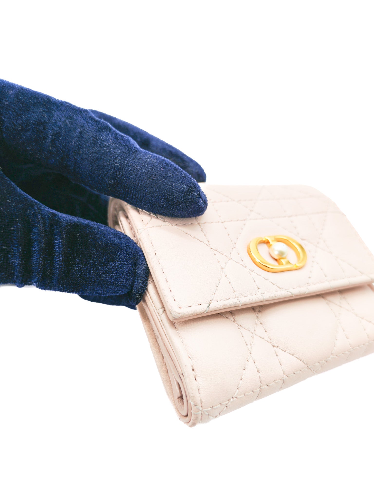 Jolie Hibiscus Powder Pink Trifold Wallet | Purse Maison Luxury Bags Shop