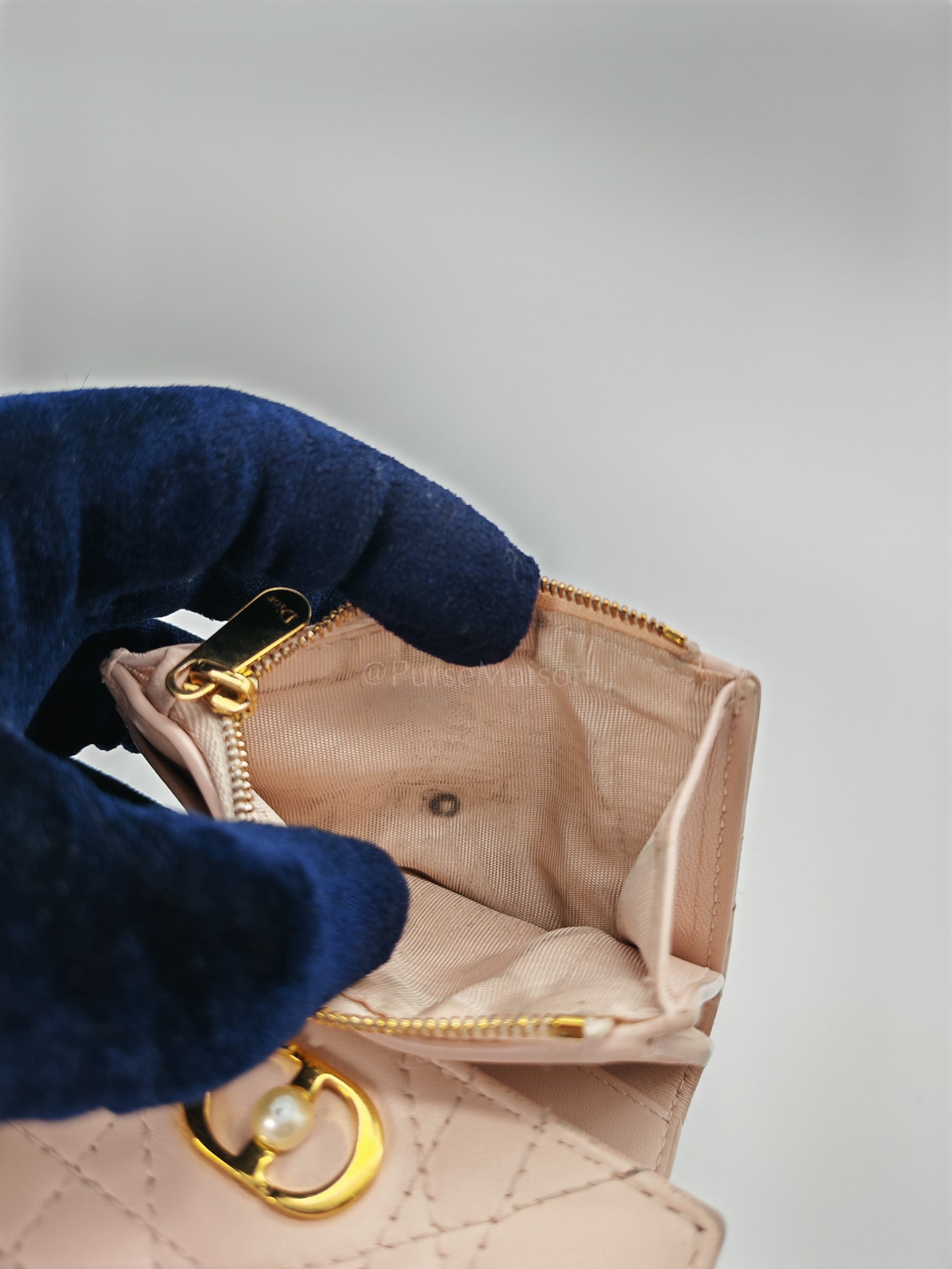 Jolie Hibiscus Powder Pink Trifold Wallet | Purse Maison Luxury Bags Shop