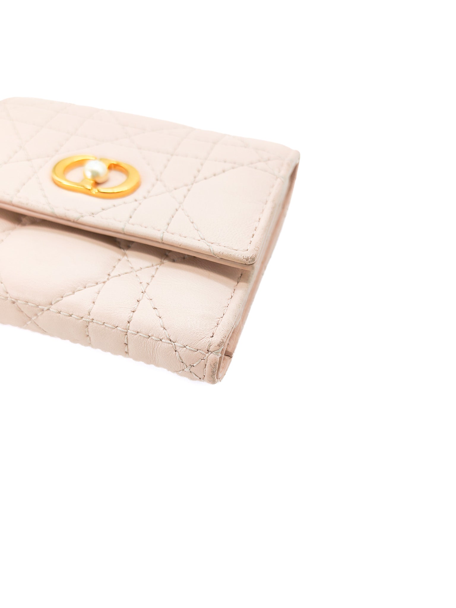 Jolie Hibiscus Powder Pink Trifold Wallet | Purse Maison Luxury Bags Shop