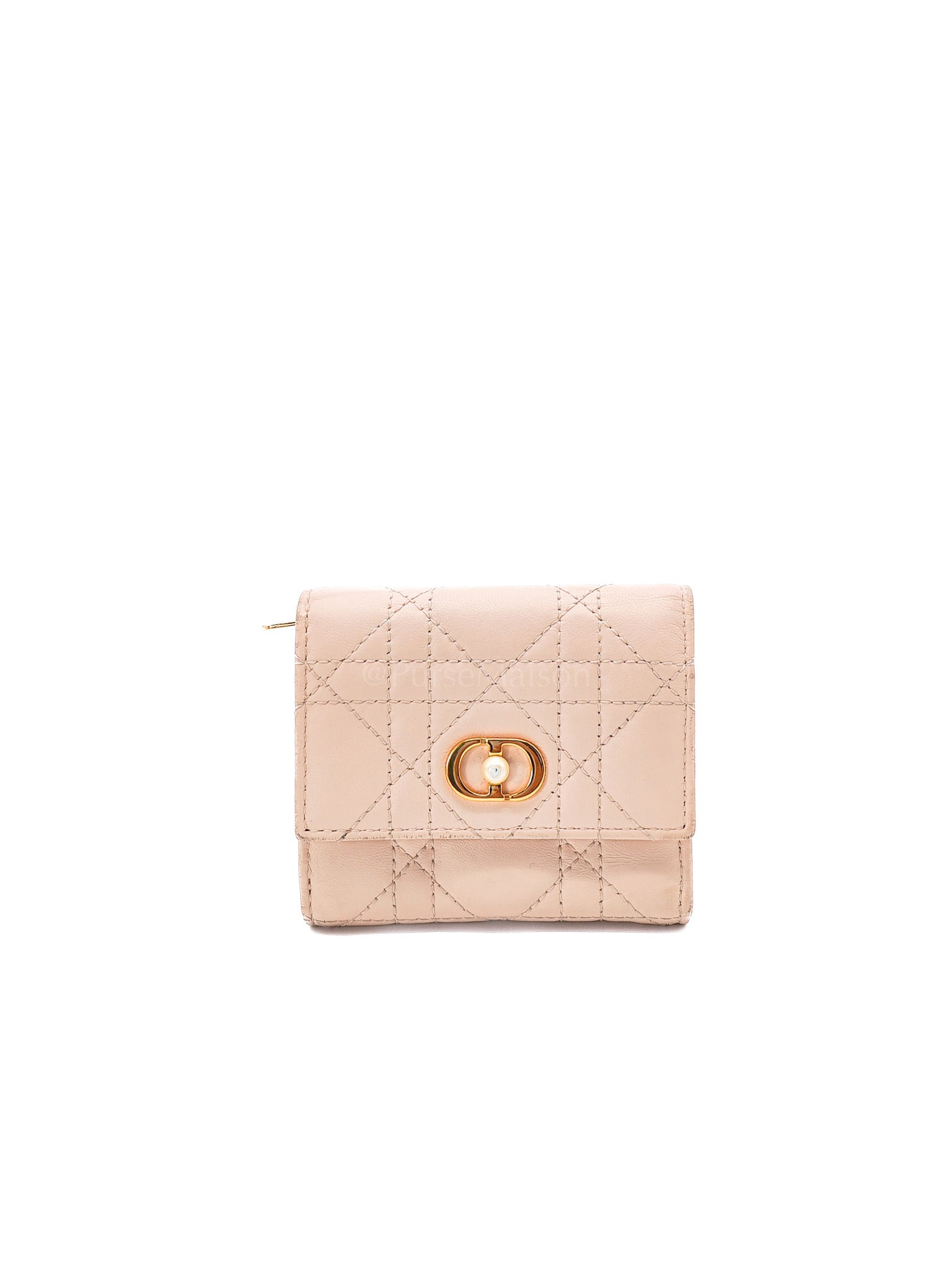 Jolie Hibiscus Powder Pink Trifold Wallet | Purse Maison Luxury Bags Shop
