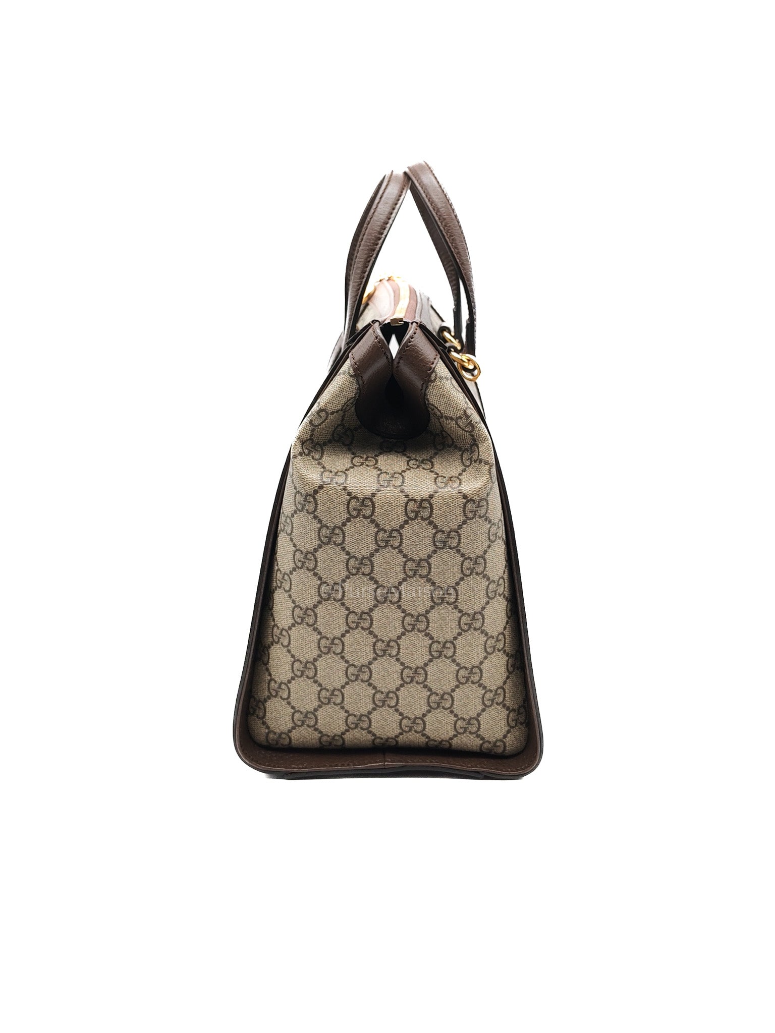 Ophidia Medium Tote Bag in GG Supreme Monogram Web Canvas & Gold Hardware