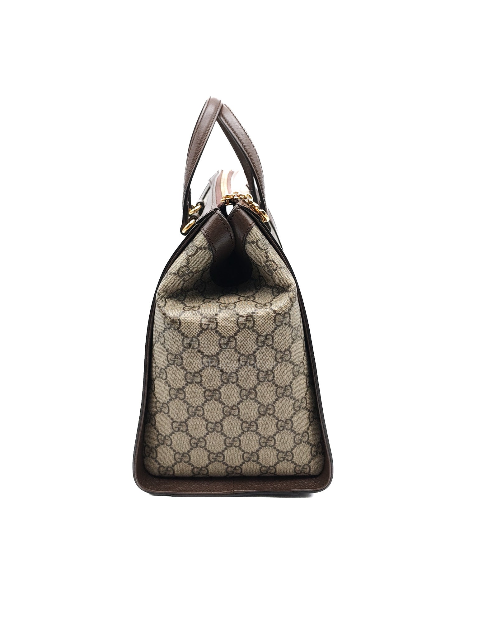 Ophidia Medium Tote Bag in GG Supreme Monogram Web Canvas & Gold Hardware