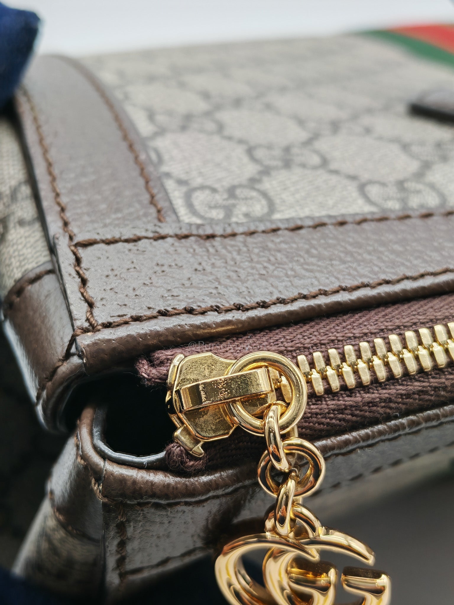 Ophidia Medium Tote Bag in GG Supreme Monogram Web Canvas & Gold Hardware