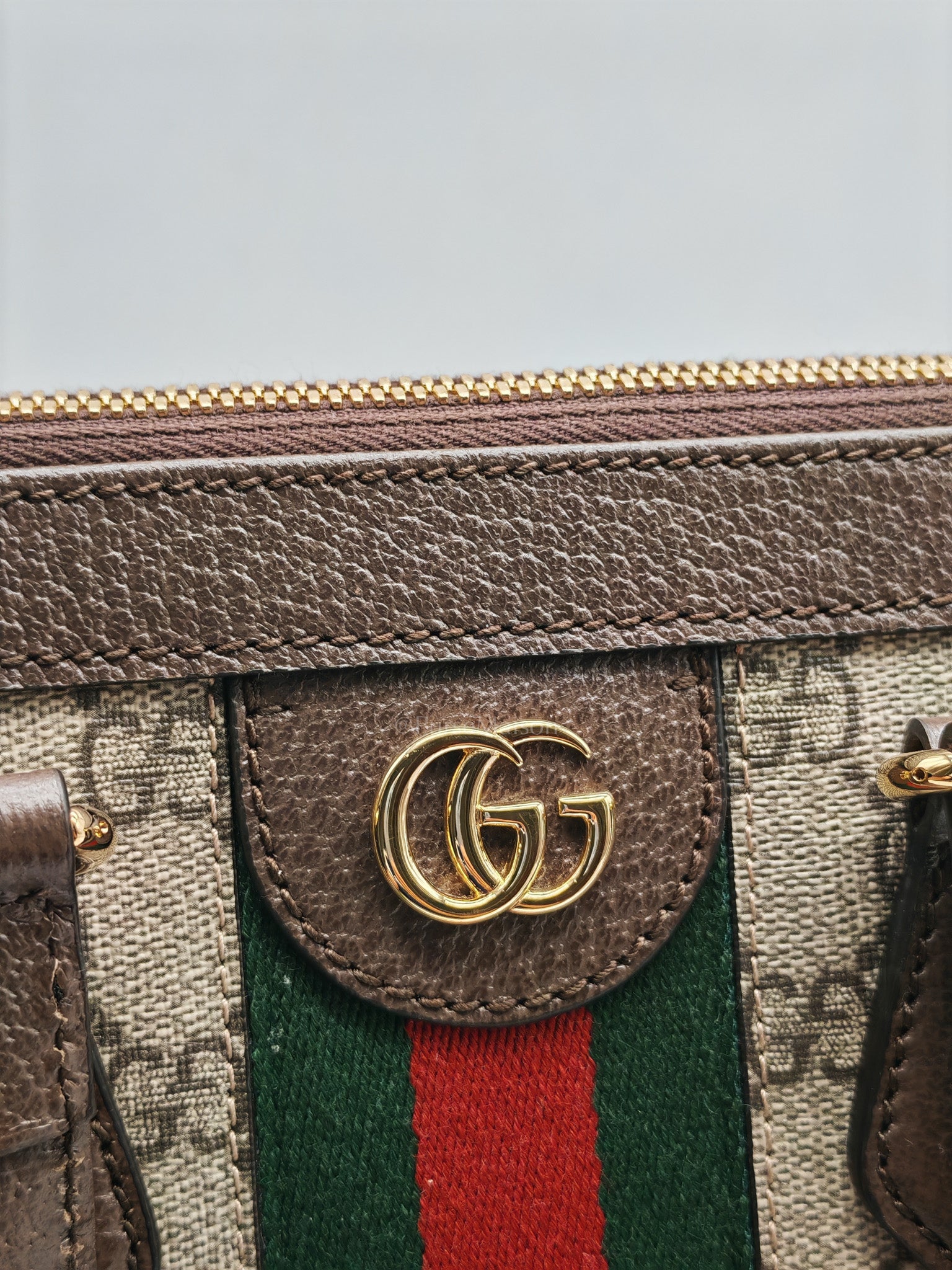 Ophidia Medium Tote Bag in GG Supreme Monogram Web Canvas & Gold Hardware