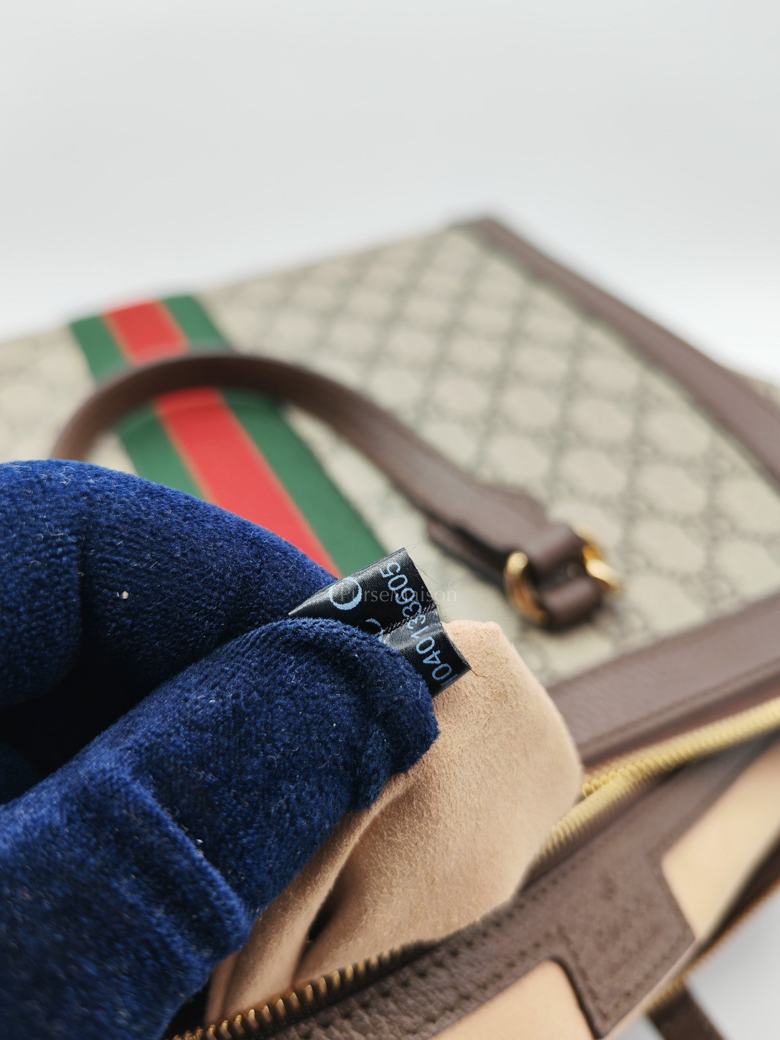 Ophidia Medium Tote Bag in GG Supreme Monogram Web Canvas & Gold Hardware