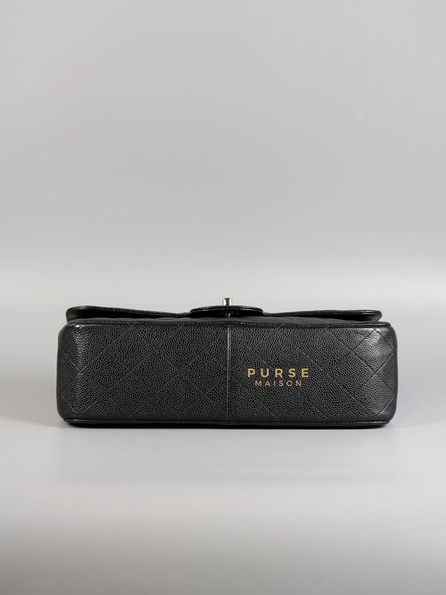 Black leather purse with silver hardware sales
