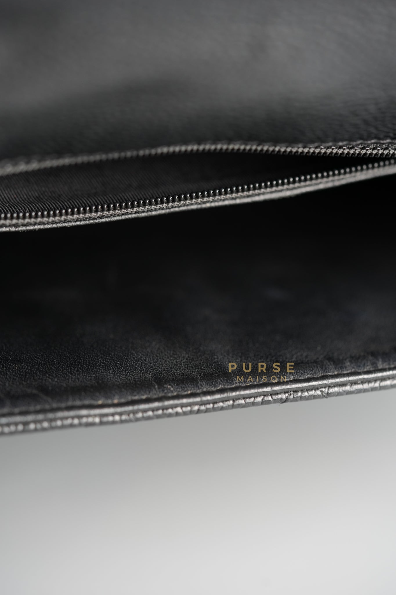 Jumbo Classic Single Flap in Black Caviar Leather & Silver Hardware Series 13 | Purse Maison Luxury Bags Shop