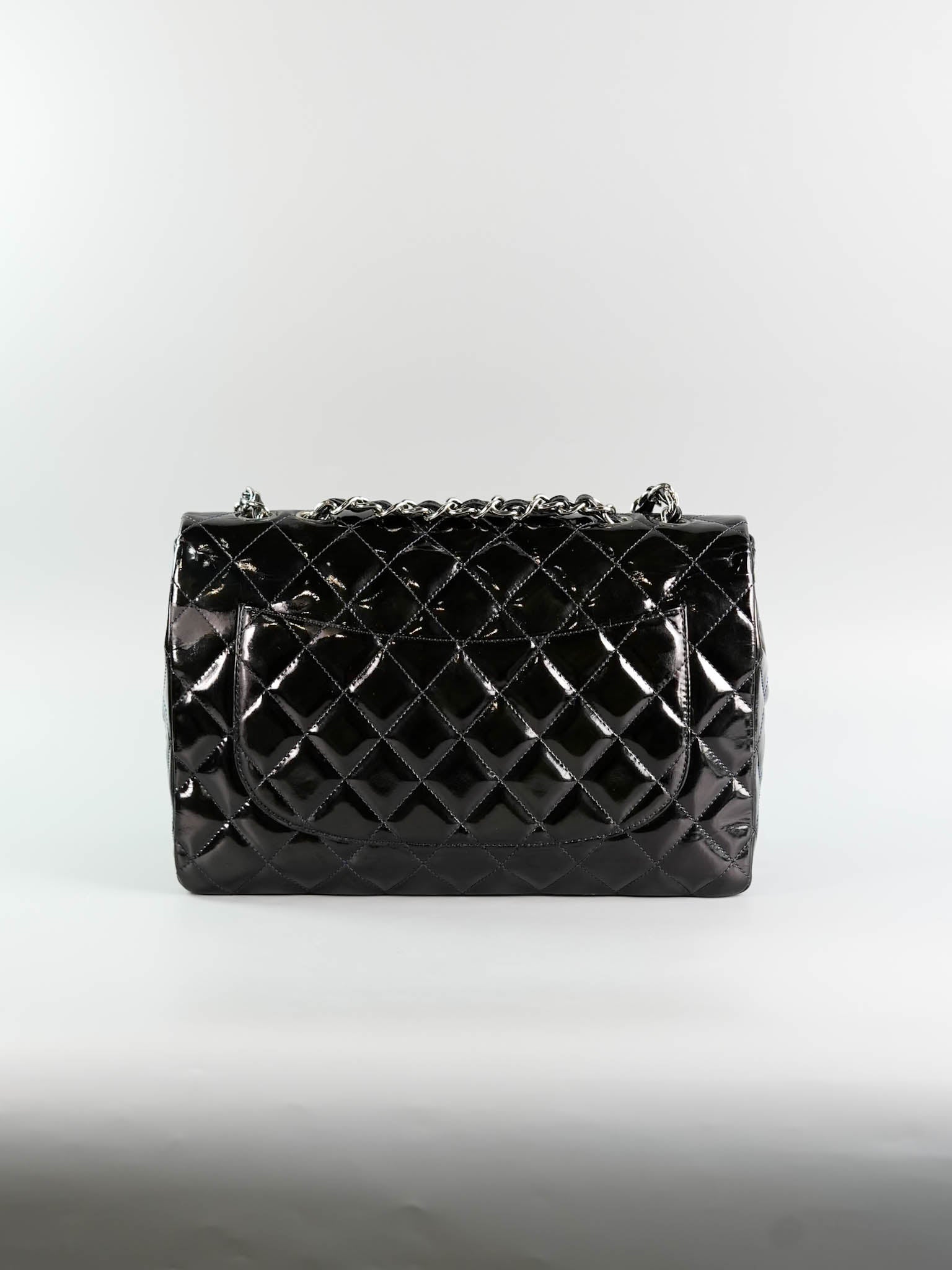 Jumbo Single Flap Black in Patent Leather Series 13 | Purse Maison Luxury Bags Shop