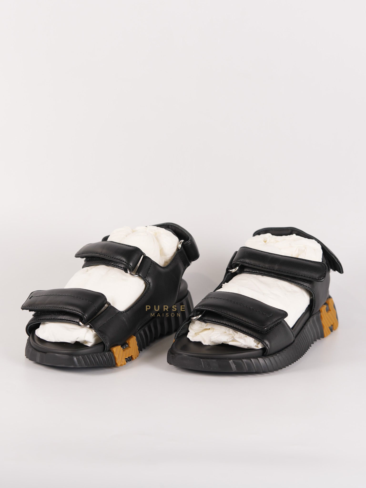 Junior Noir Sandals Size 36 EU (22.5cm) | Purse Maison Luxury Bags Shop
