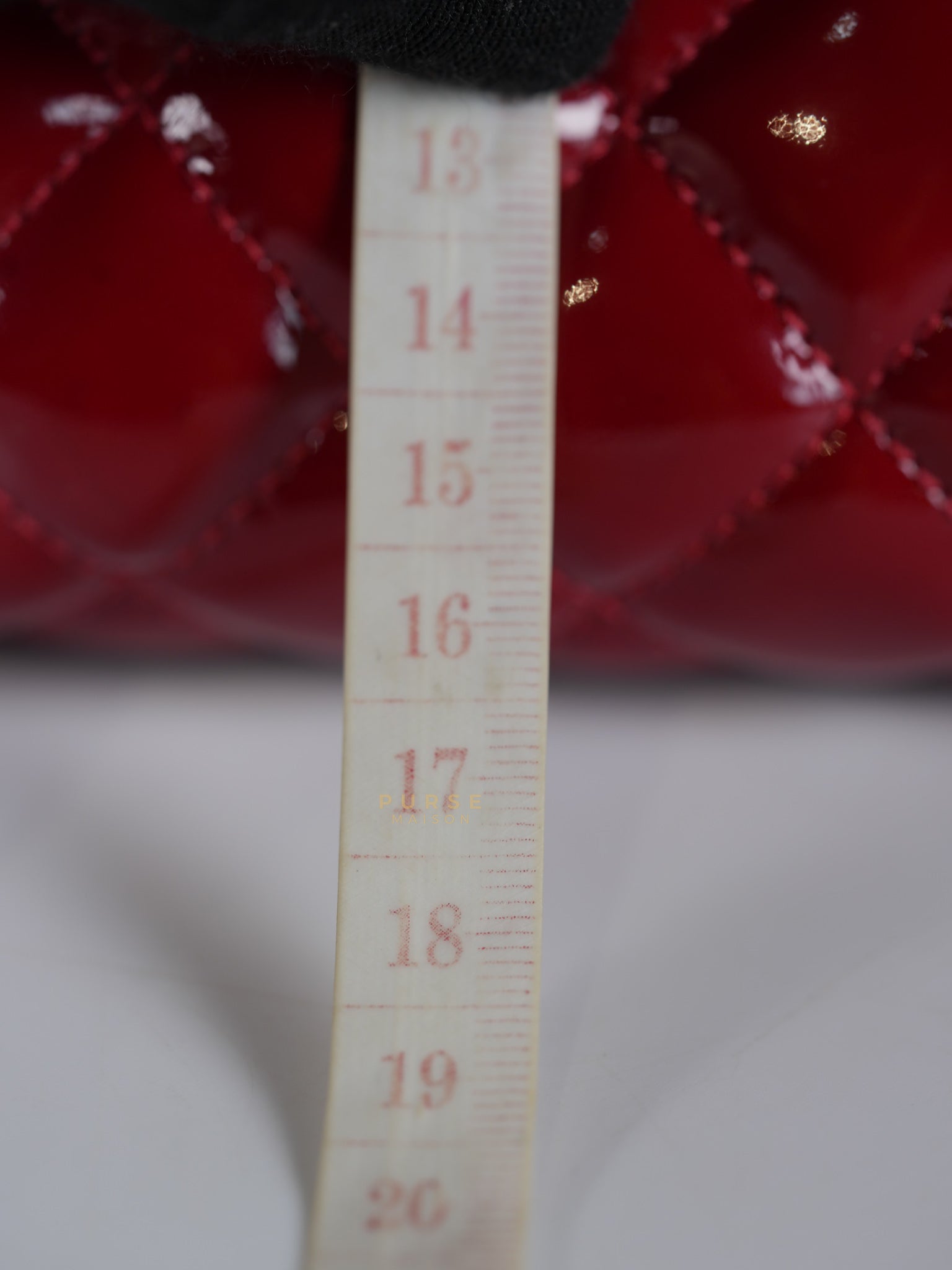 Just Mademoiselle Bowling Bag Medium in Red Quilted Patent Leather & Silver Hardware (Series 14) | Purse Maison Luxury Bags Shop
