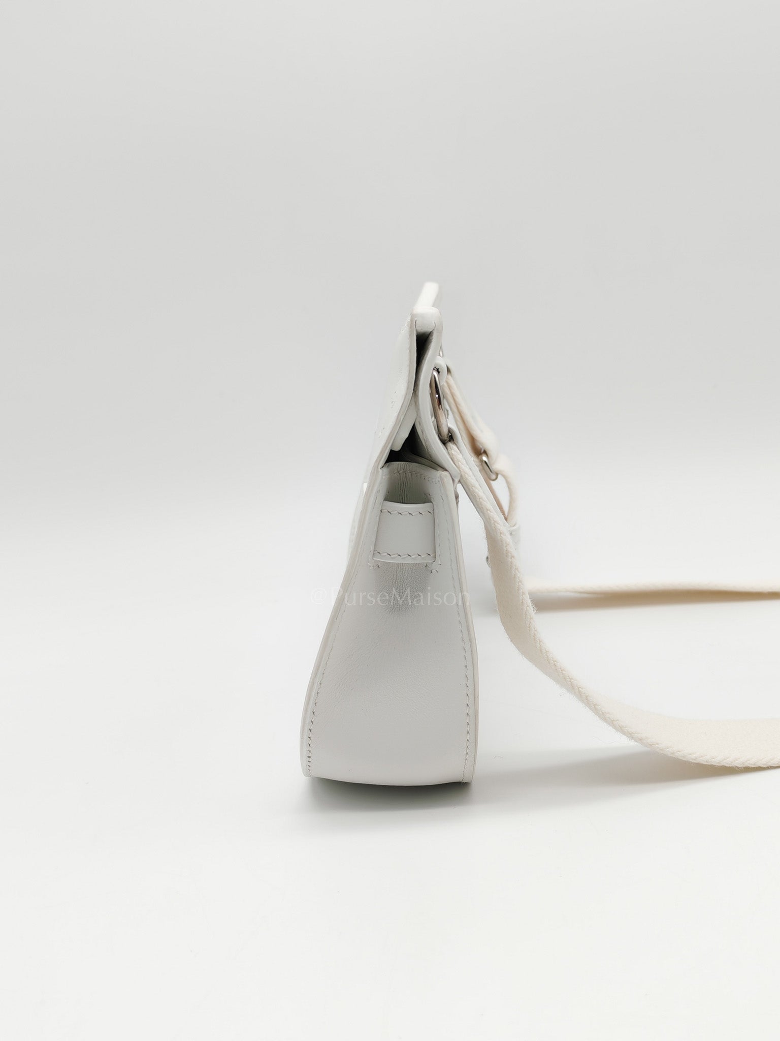Mini Jypsiere in White Evercolor Leather Palladium Hardware Stamp W (2024)