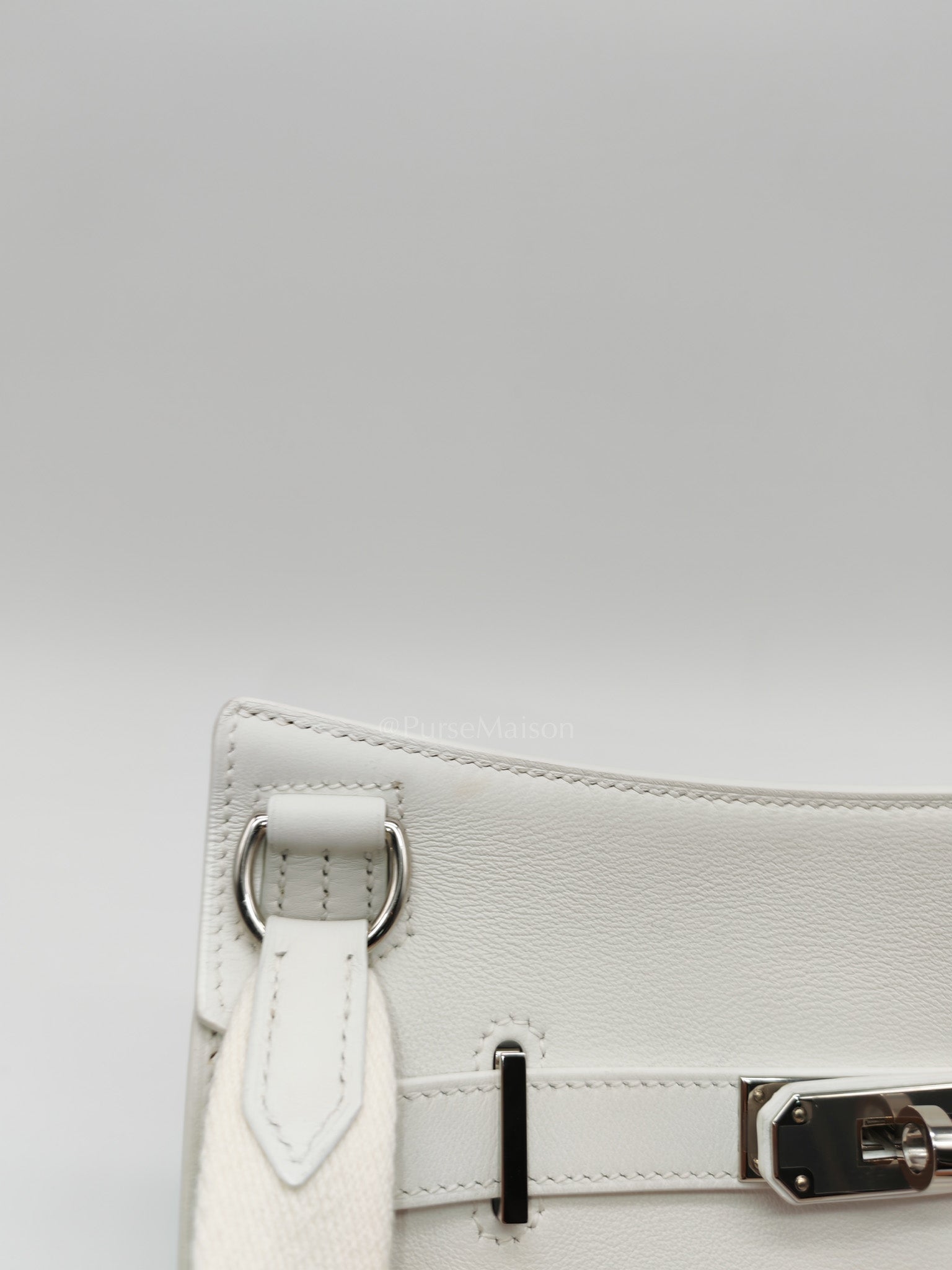 Mini Jypsiere in White Evercolor Leather Palladium Hardware Stamp W (2024)