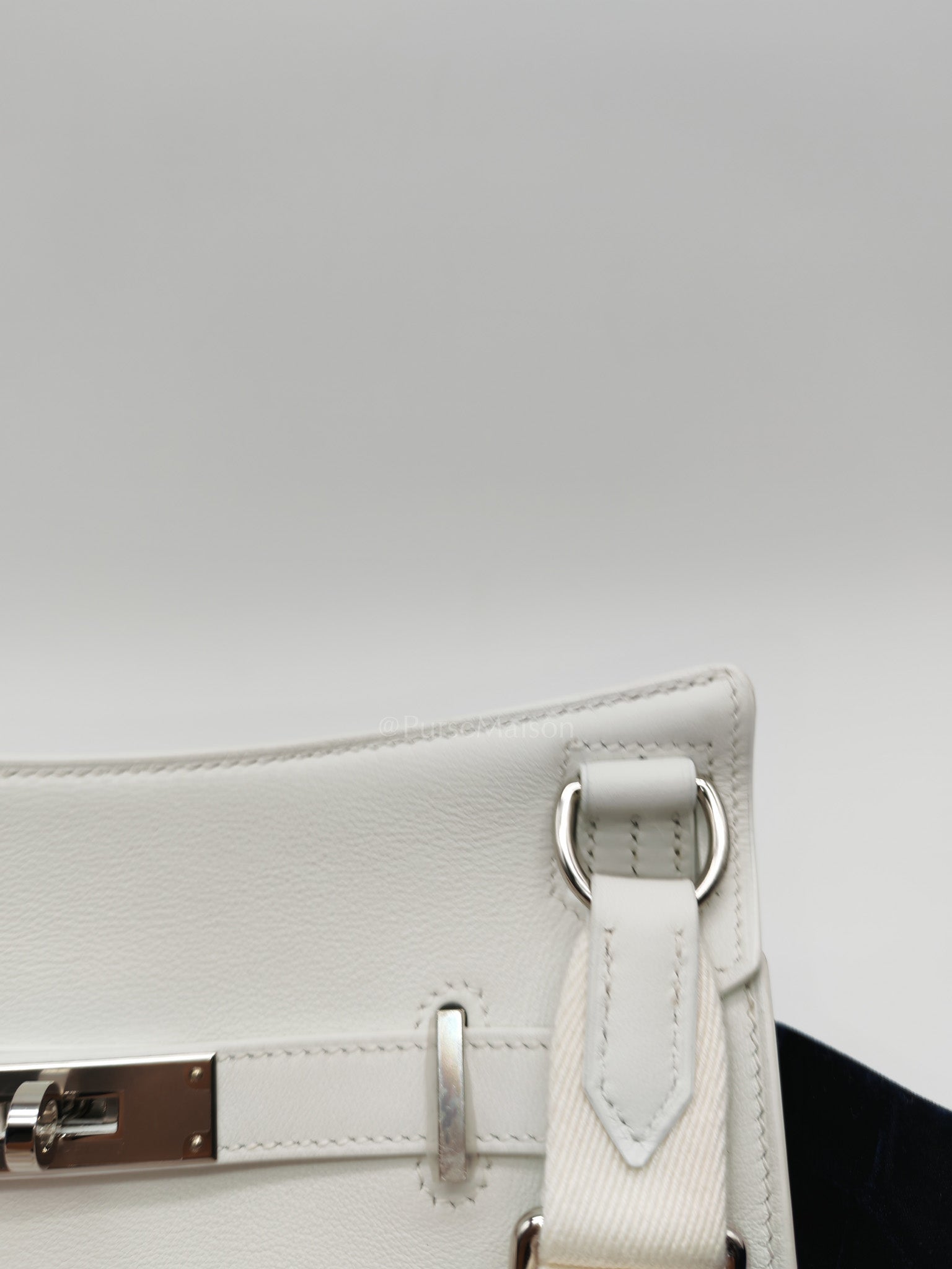 Mini Jypsiere in White Evercolor Leather Palladium Hardware Stamp W (2024)