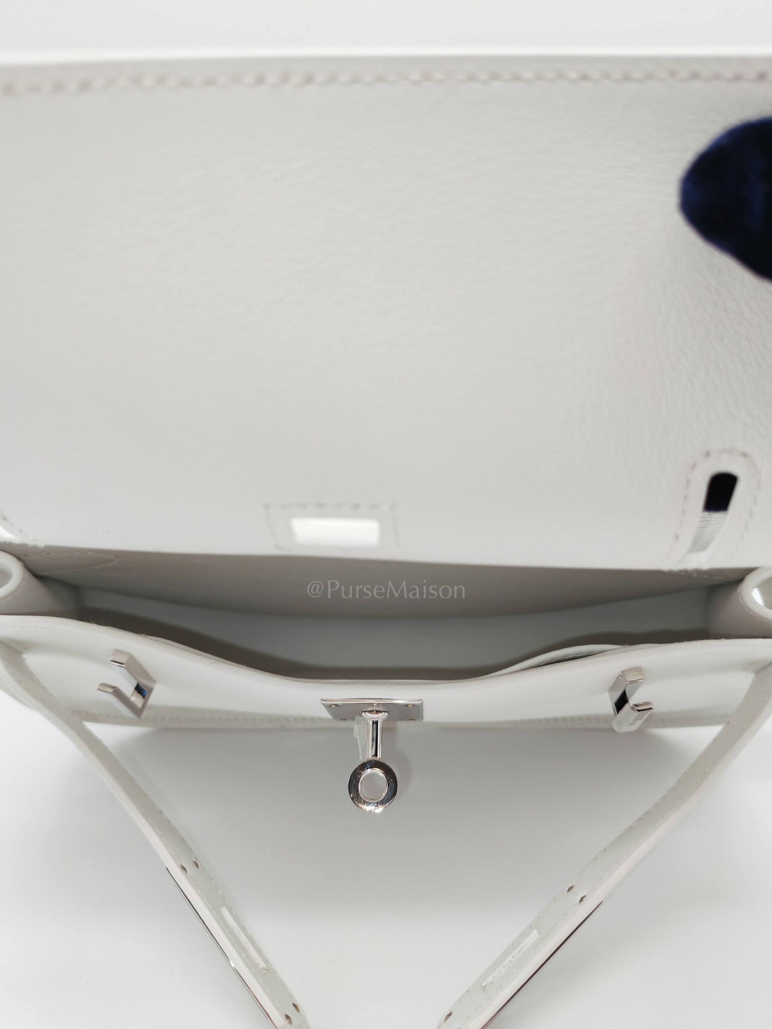Mini Jypsiere in White Evercolor Leather Palladium Hardware Stamp W (2024)