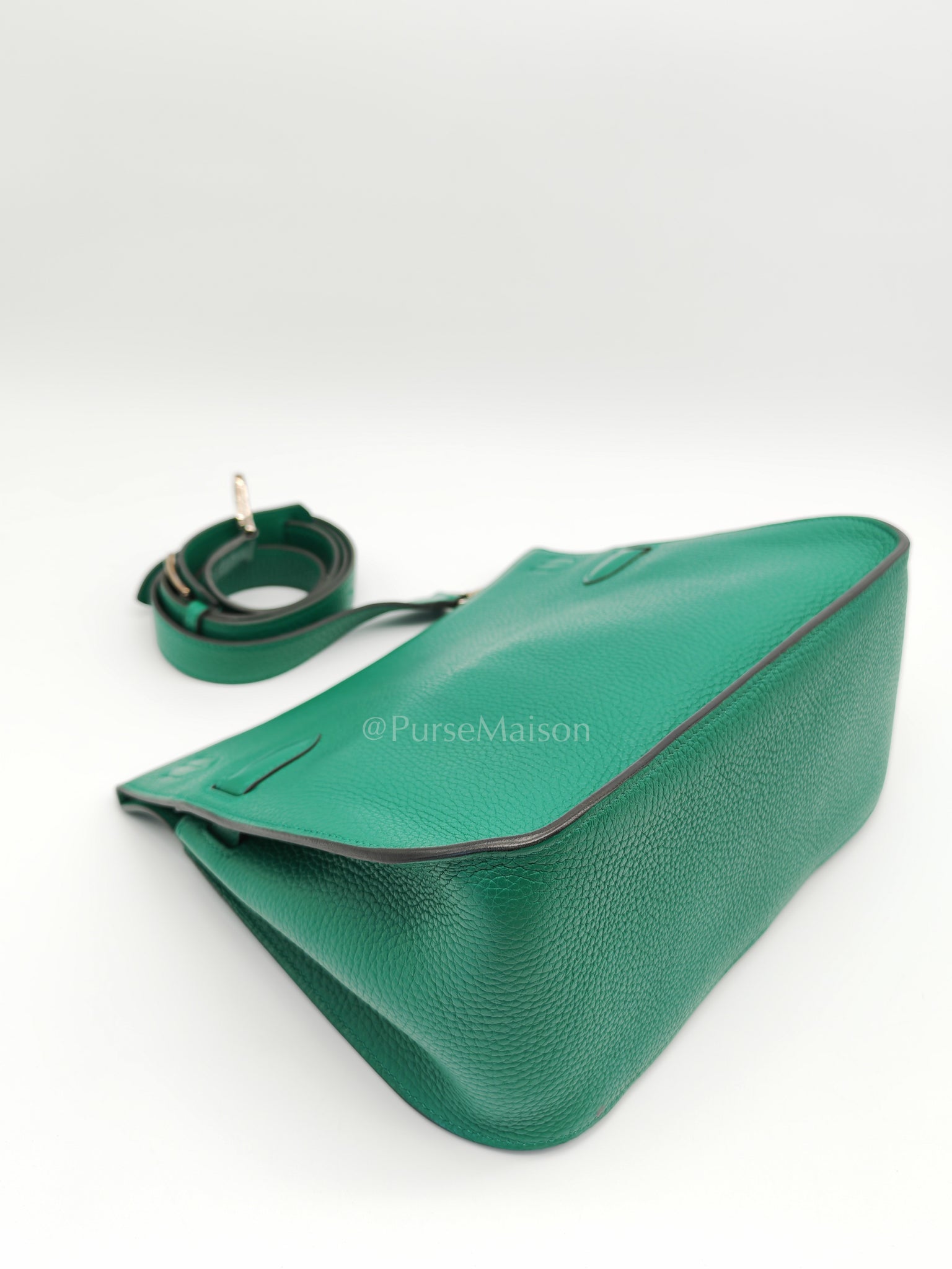 Jypsiere 26 in Vert Cypress Clemence Leather & Palladium Hardware Stamp A(2017) | Purse Maison Luxury Bags Shop