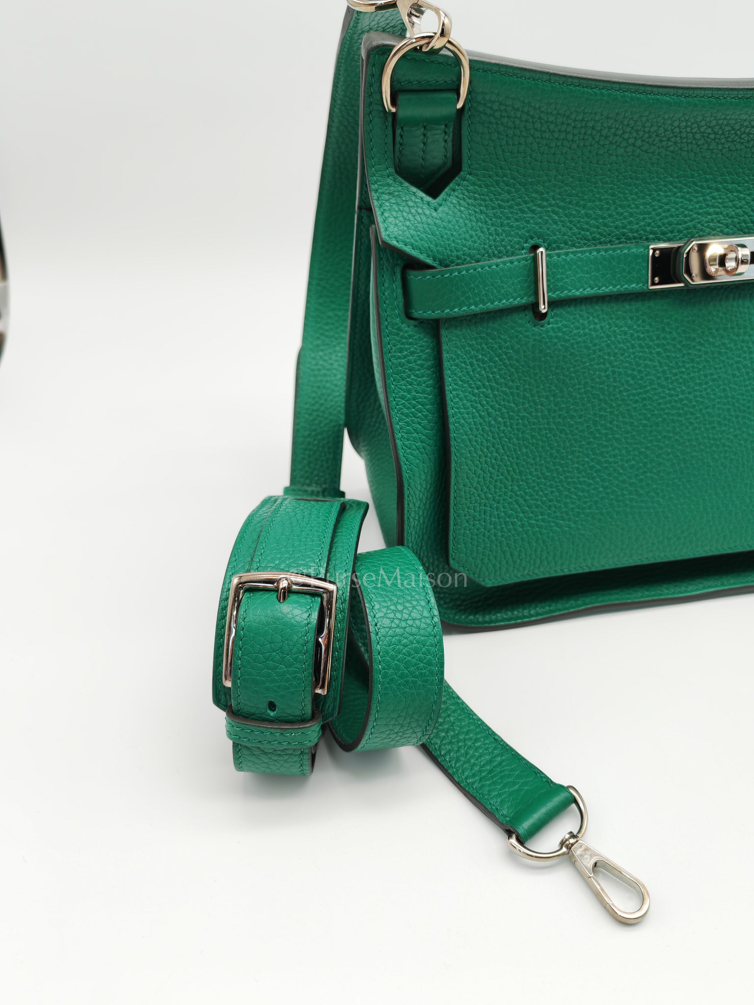 Jypsiere 26 in Vert Cypress Clemence Leather & Palladium Hardware Stamp A(2017) | Purse Maison Luxury Bags Shop