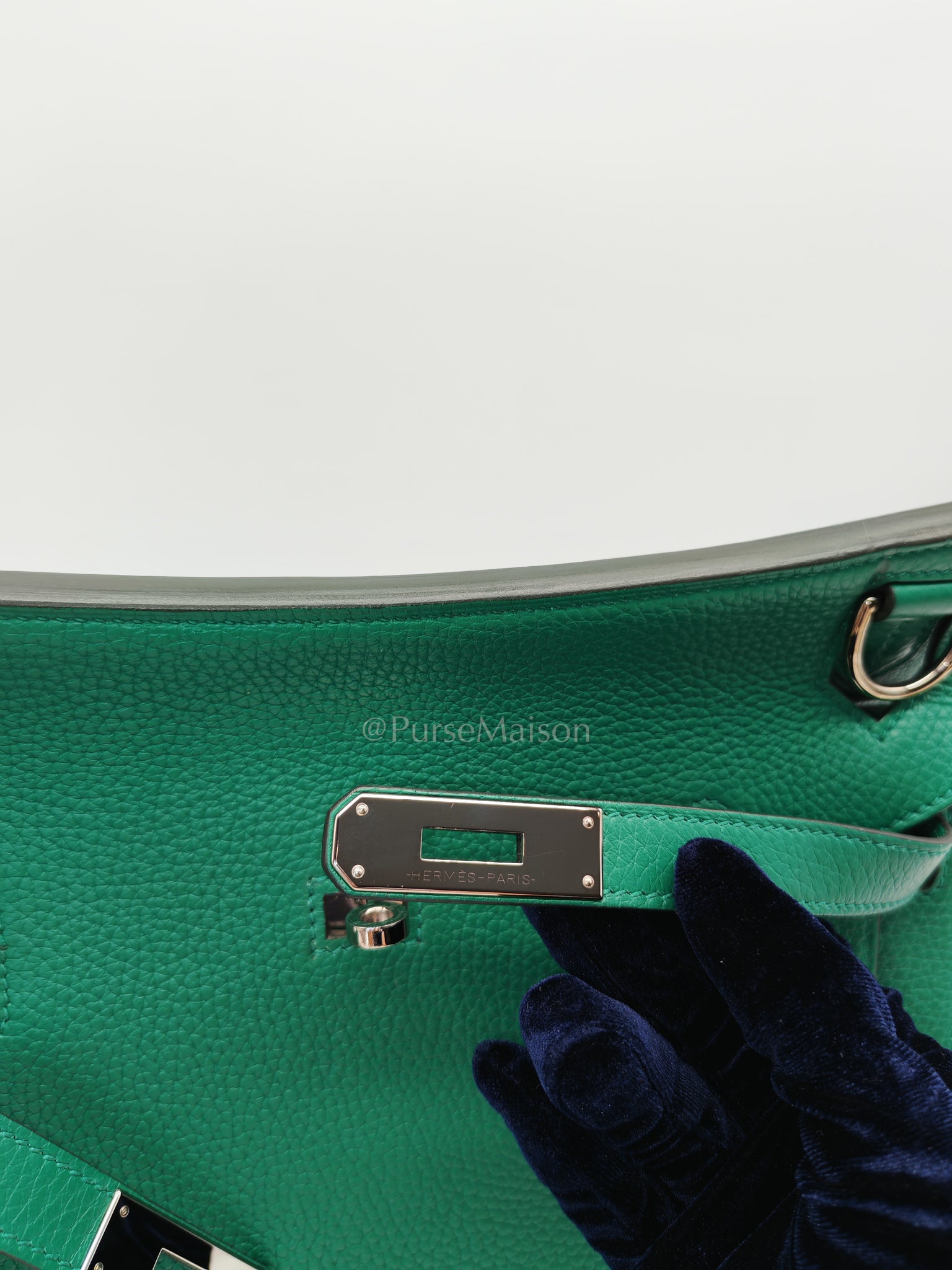 Jypsiere 26 in Vert Cypress Clemence Leather & Palladium Hardware Stamp A(2017) | Purse Maison Luxury Bags Shop