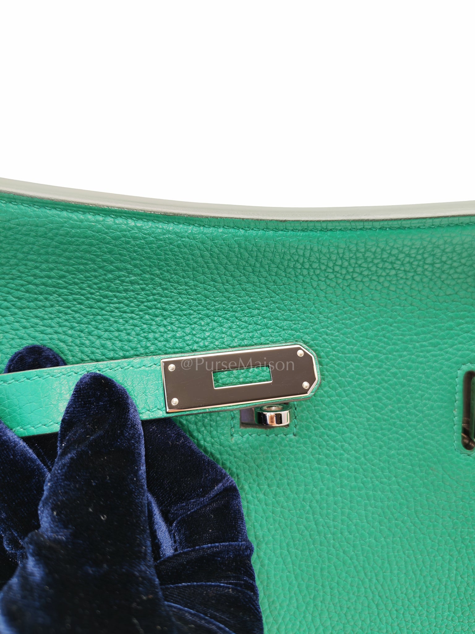 Jypsiere 26 in Vert Cypress Clemence Leather & Palladium Hardware Stamp A(2017) | Purse Maison Luxury Bags Shop