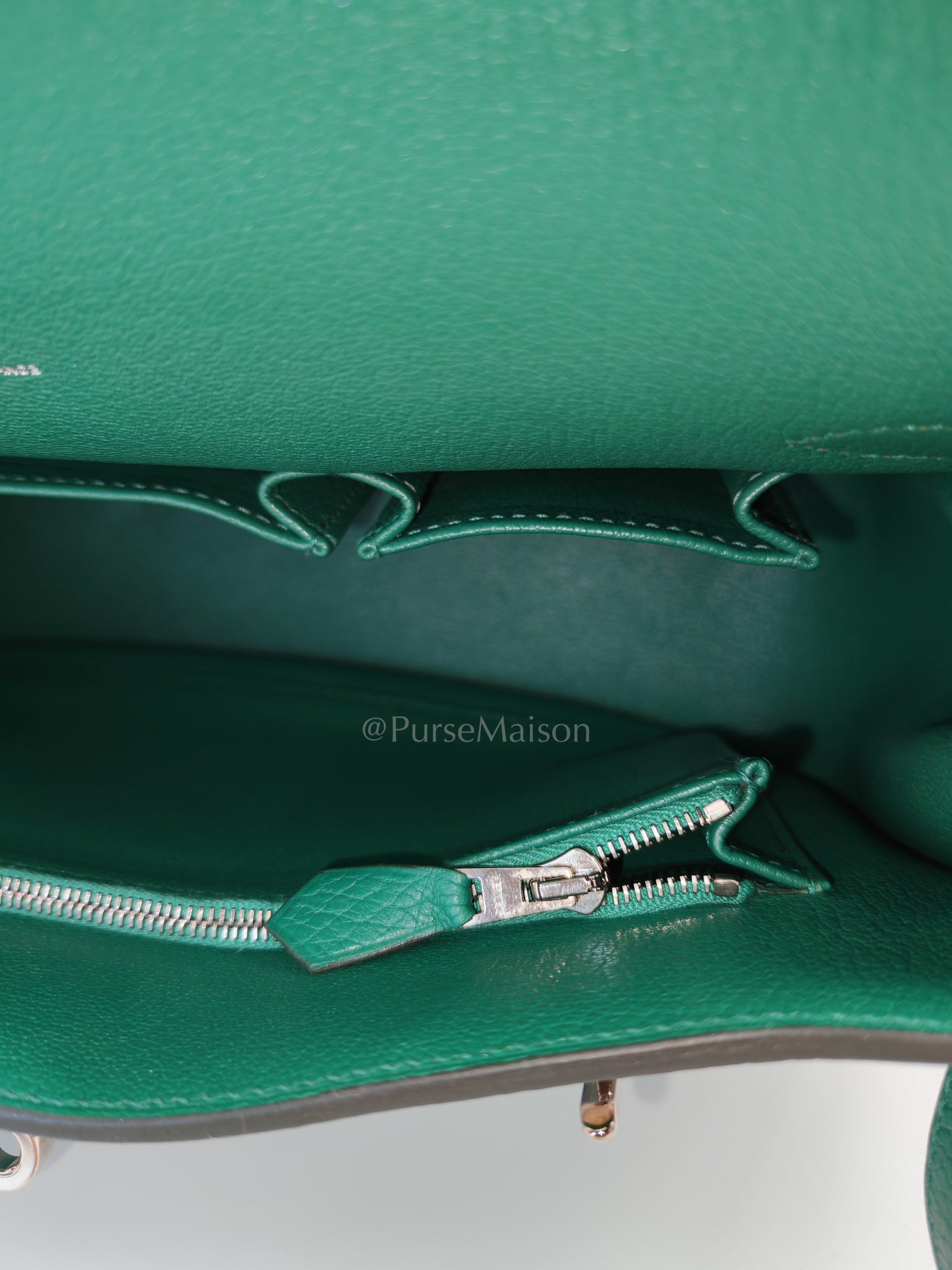 Jypsiere 26 in Vert Cypress Clemence Leather & Palladium Hardware Stamp A(2017) | Purse Maison Luxury Bags Shop