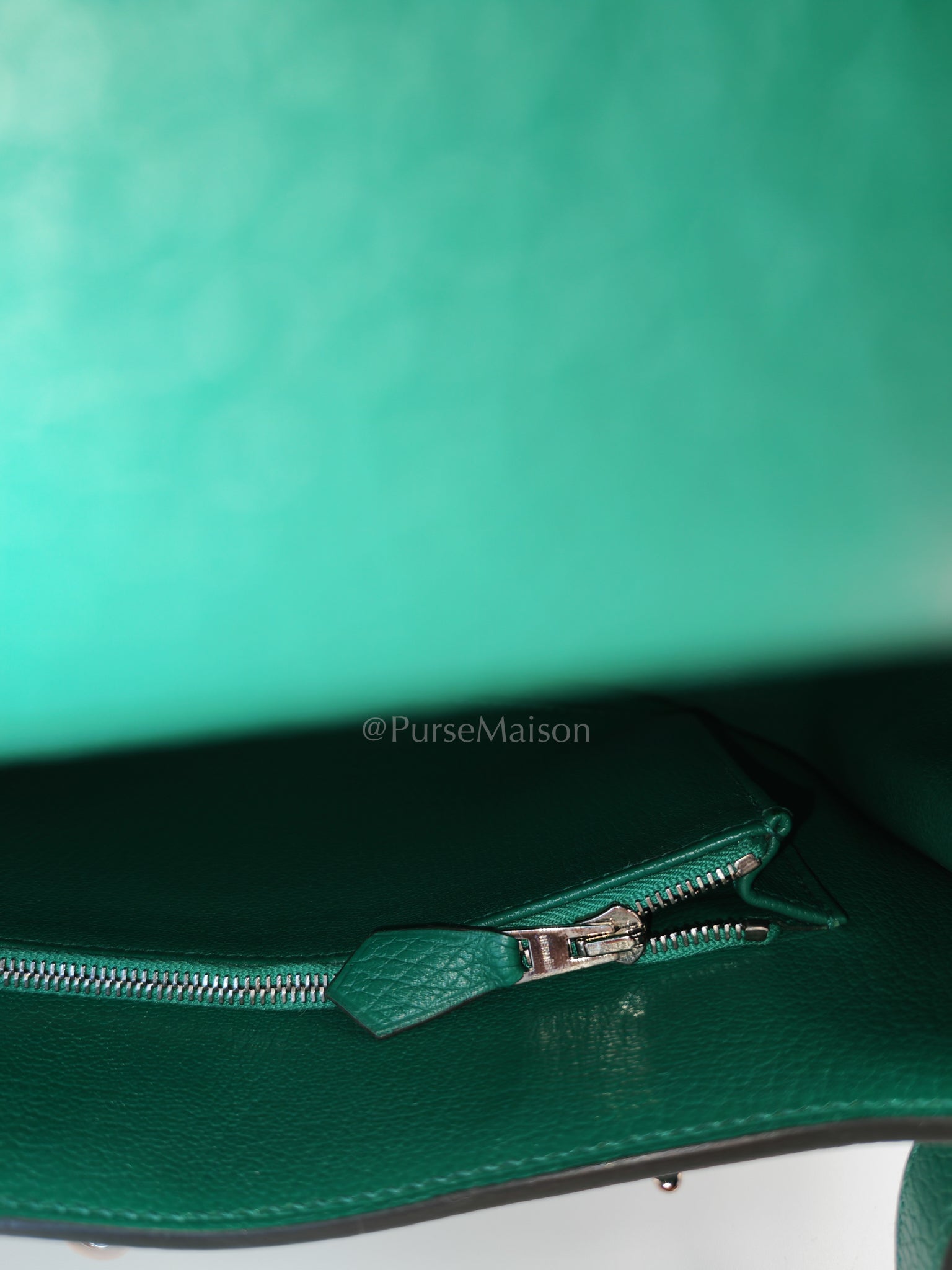 Jypsiere 26 in Vert Cypress Clemence Leather & Palladium Hardware Stamp A(2017) | Purse Maison Luxury Bags Shop