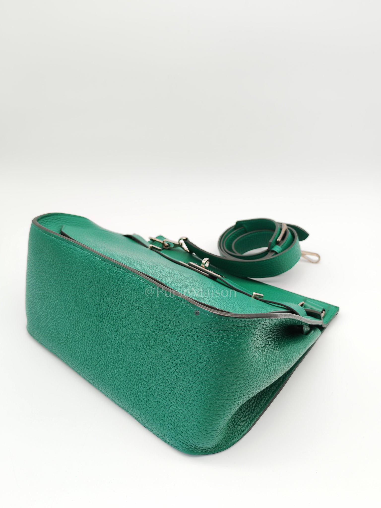 Jypsiere 26 in Vert Cypress Clemence Leather & Palladium Hardware Stamp A(2017) | Purse Maison Luxury Bags Shop