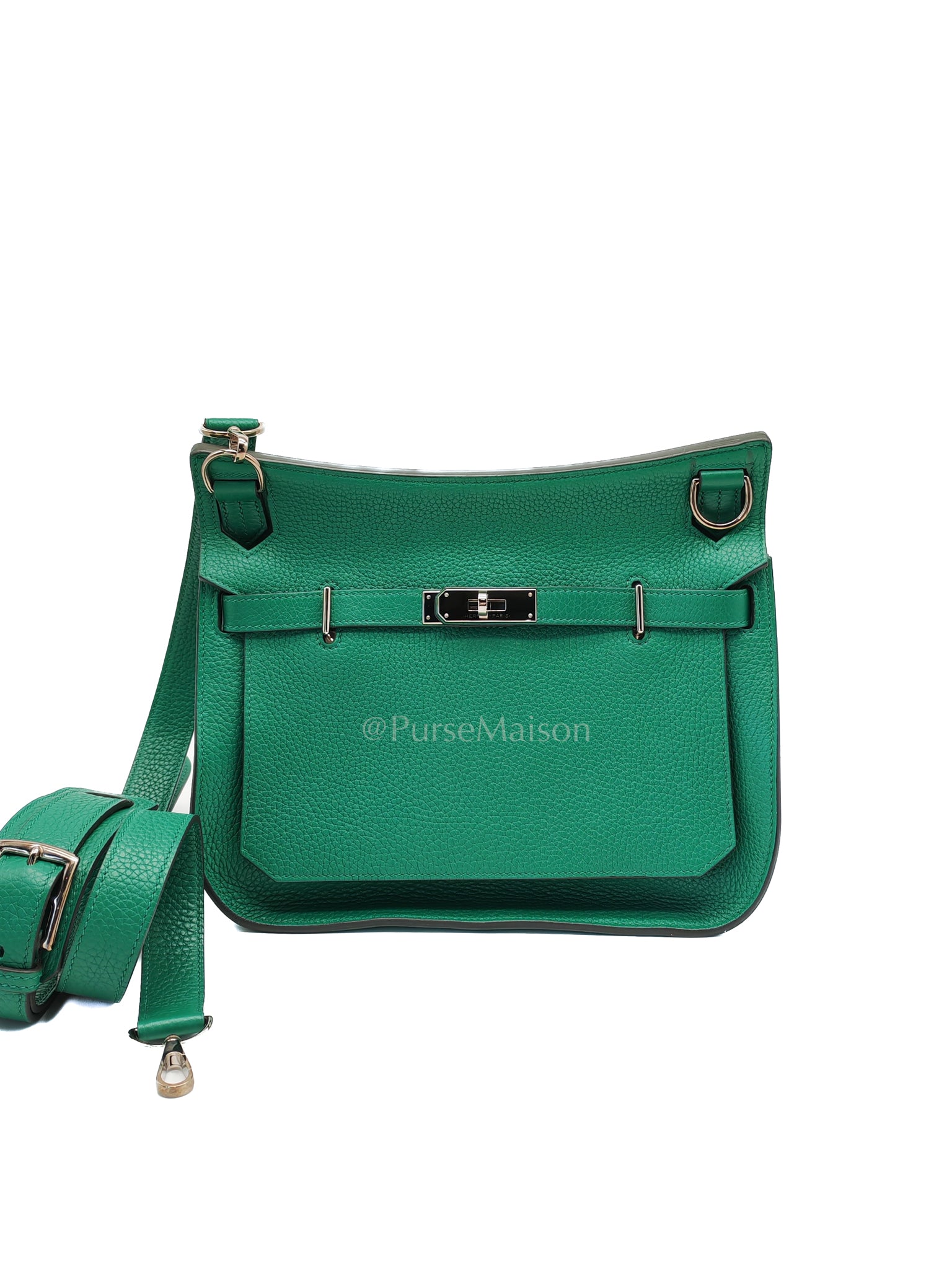 Jypsiere 26 in Vert Cypress Clemence Leather & Palladium Hardware Stamp A(2017) | Purse Maison Luxury Bags Shop