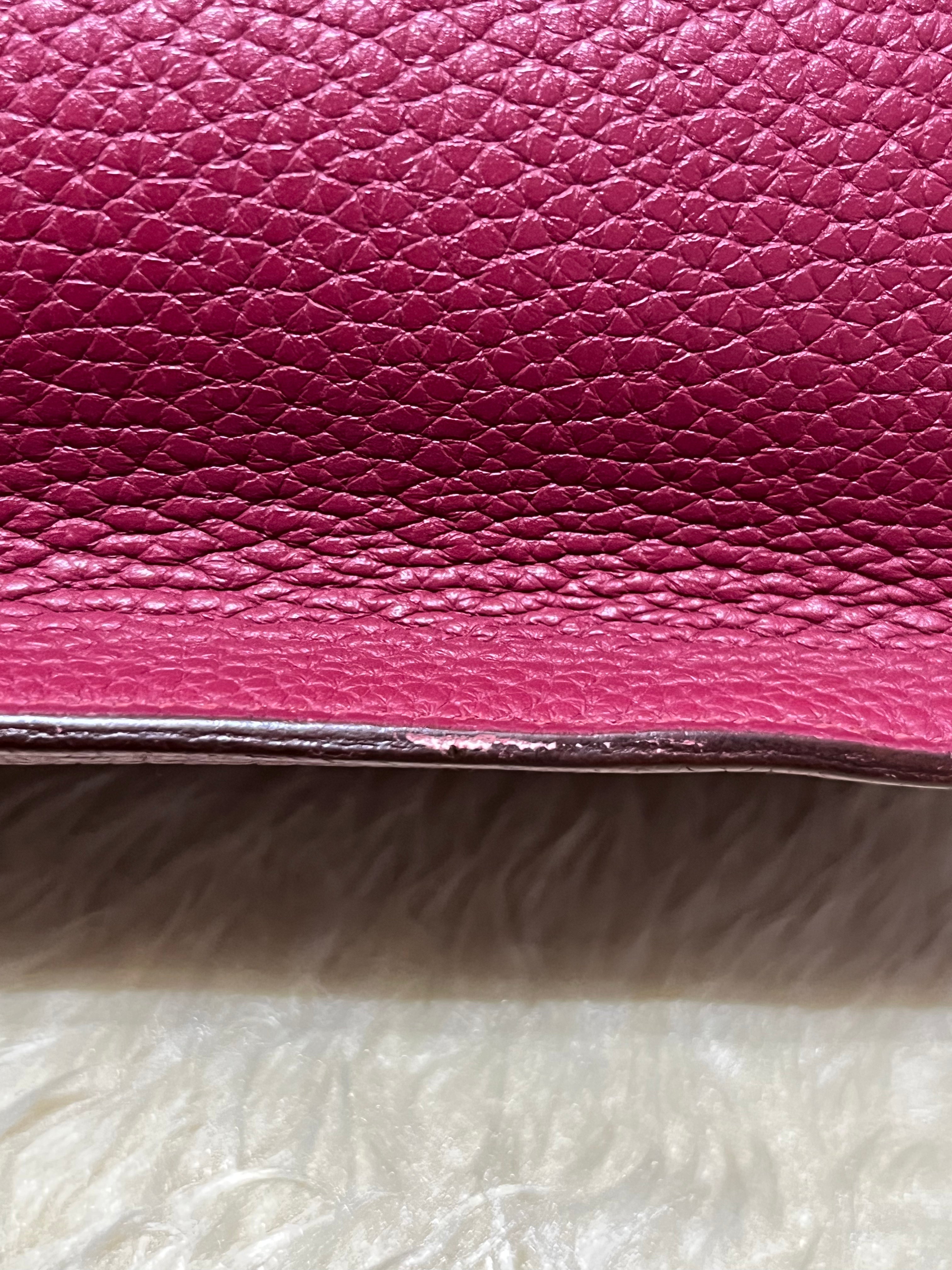 Jypsiere 28 Rubis in Clemence Leather and Palladium Hardware Stamp T (2015) | Purse Maison Luxury Bags Shop