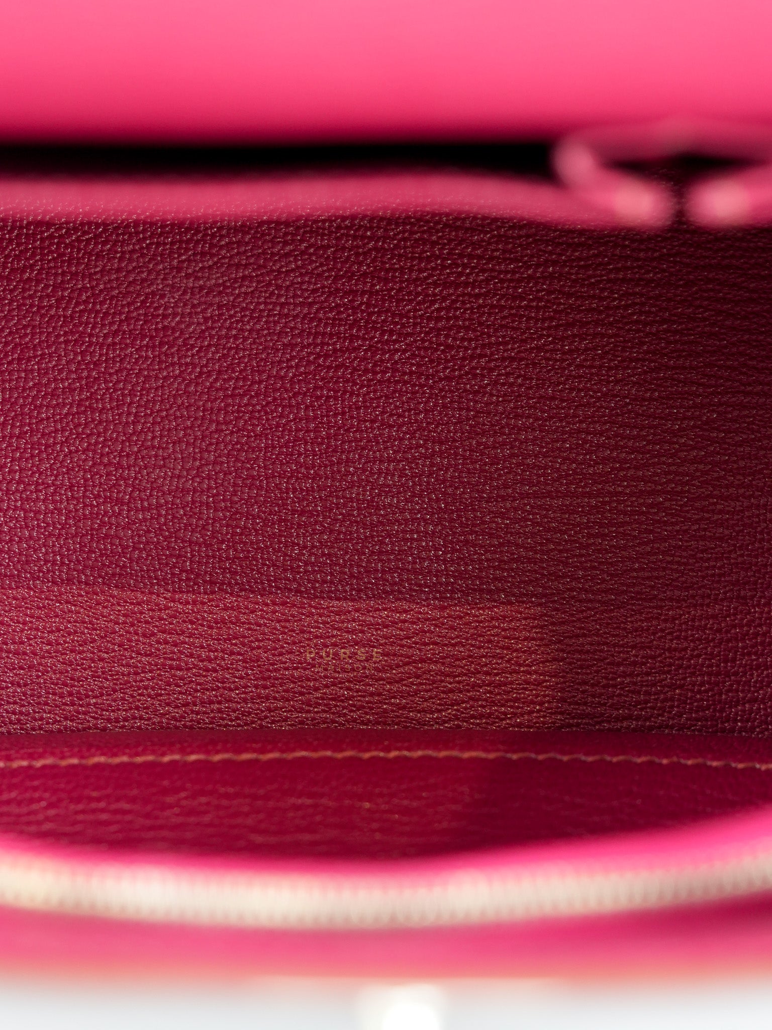 Jypsiere 28 Rubis in Clemence Leather and Palladium Hardware Stamp T (2015) | Purse Maison Luxury Bags Shop