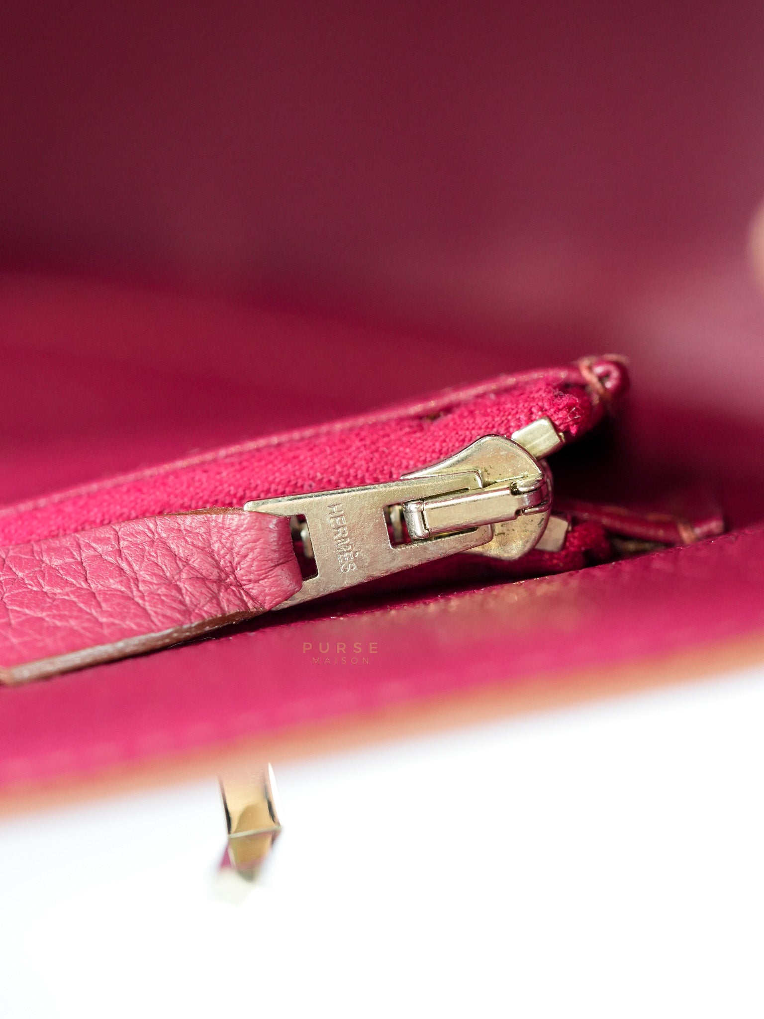 Jypsiere 28 Rubis in Clemence Leather and Palladium Hardware Stamp T (2015) | Purse Maison Luxury Bags Shop