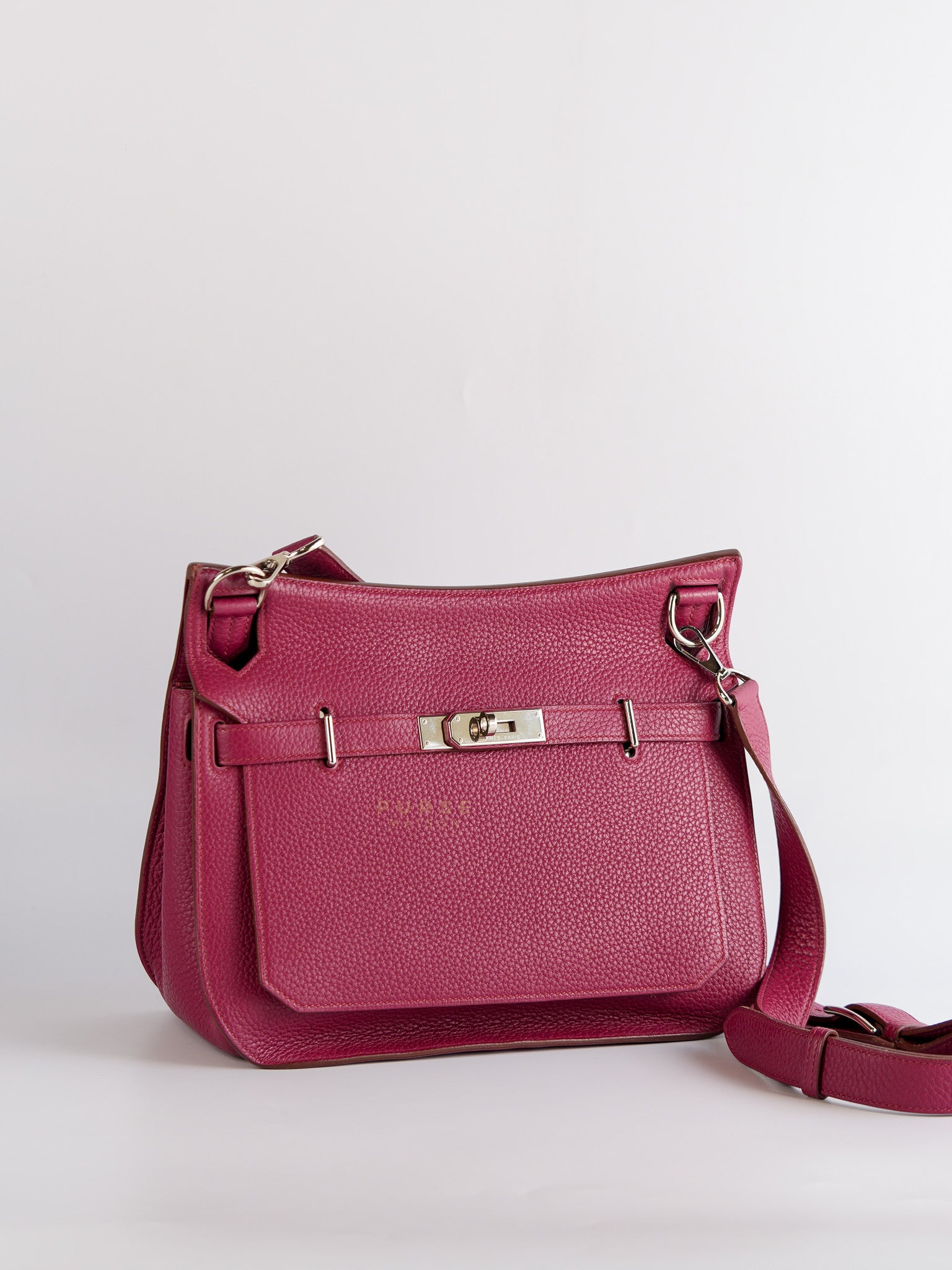 Jypsiere 28 Rubis in Clemence Leather and Palladium Hardware Stamp T (2015) | Purse Maison Luxury Bags Shop