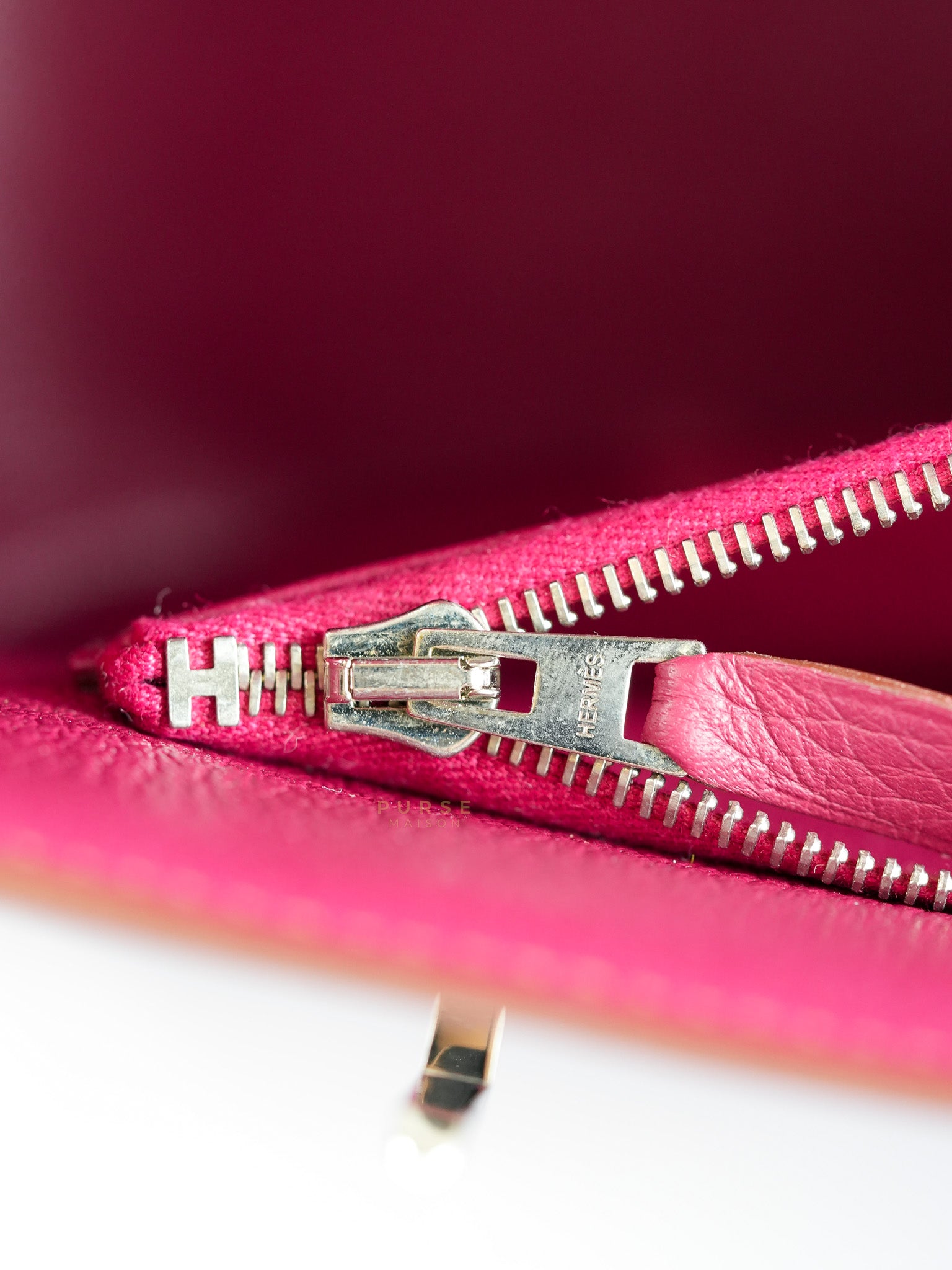 Jypsiere 28 Rubis in Clemence Leather and Palladium Hardware Stamp T (2015) | Purse Maison Luxury Bags Shop