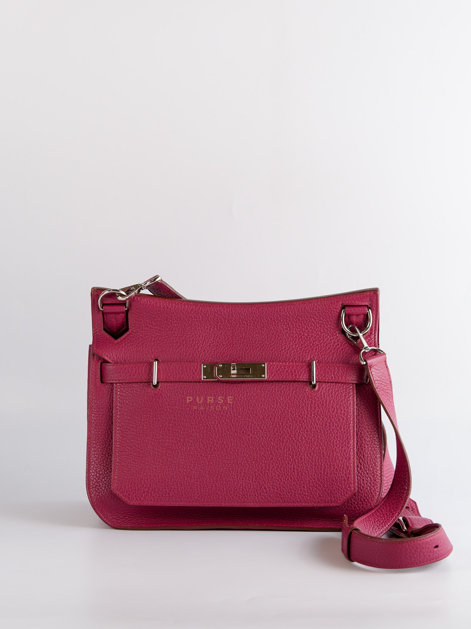 Jypsiere 28 Rubis in Clemence Leather and Palladium Hardware Stamp T (2015) | Purse Maison Luxury Bags Shop