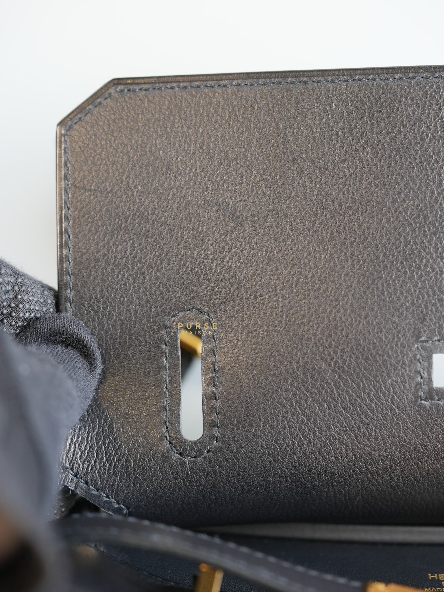 Jypsiere Mini Evergrain/Sangle Wooly Unie Noir in Gold Hardware Stamp W | Purse Maison Luxury Bags Shop