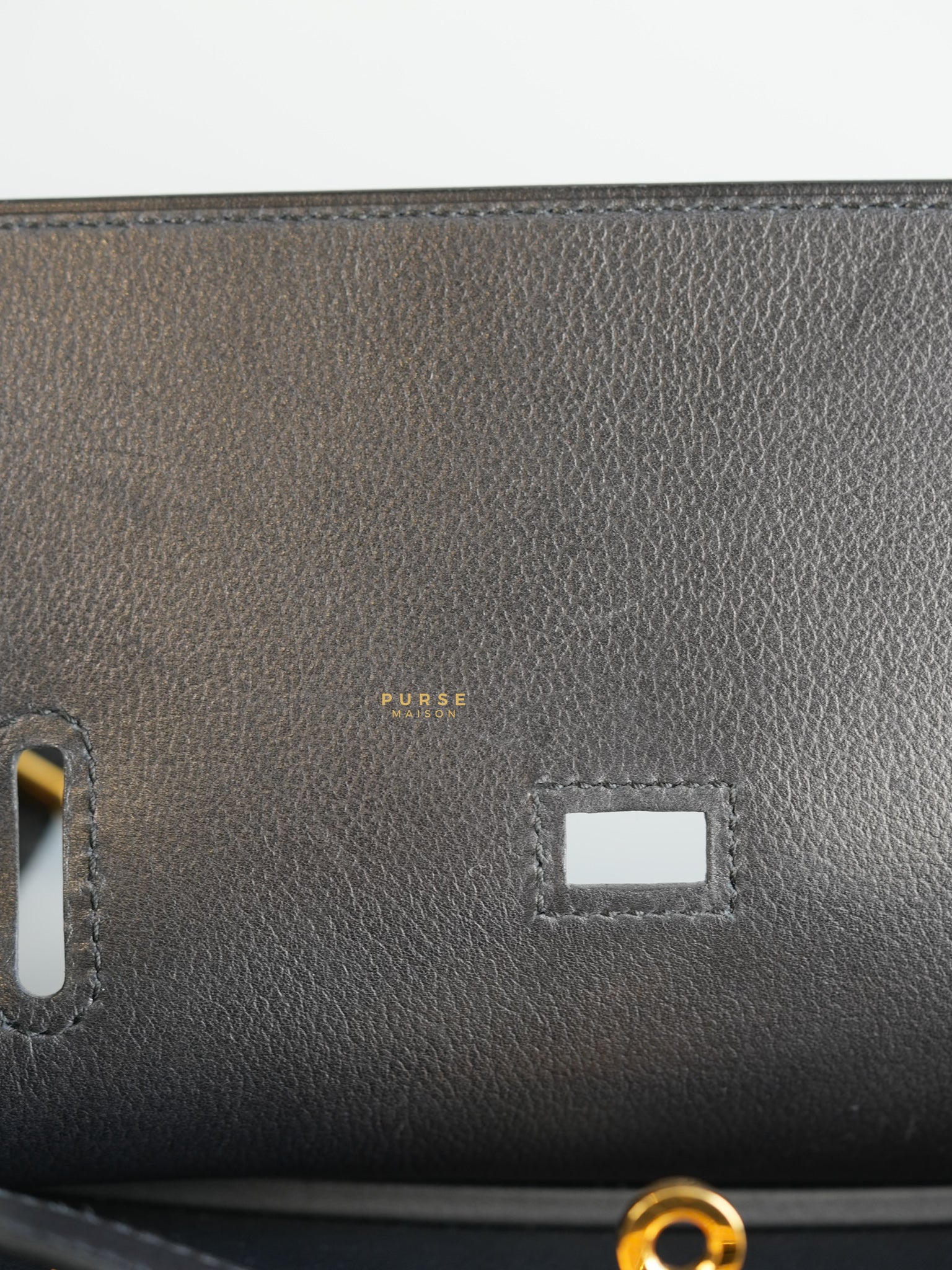 Jypsiere Mini Evergrain/Sangle Wooly Unie Noir in Gold Hardware Stamp W | Purse Maison Luxury Bags Shop