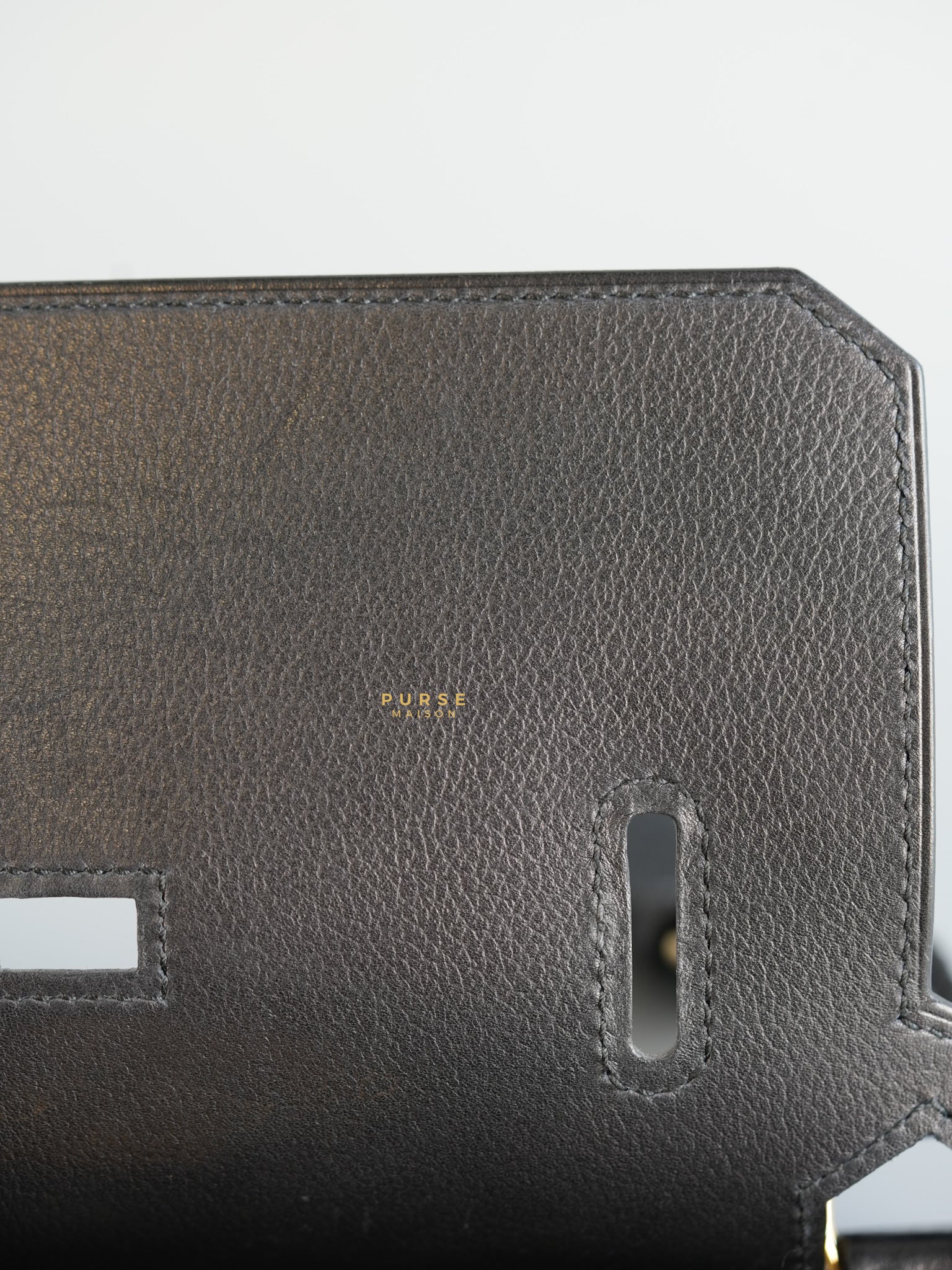 Jypsiere Mini Evergrain/Sangle Wooly Unie Noir in Gold Hardware Stamp W | Purse Maison Luxury Bags Shop
