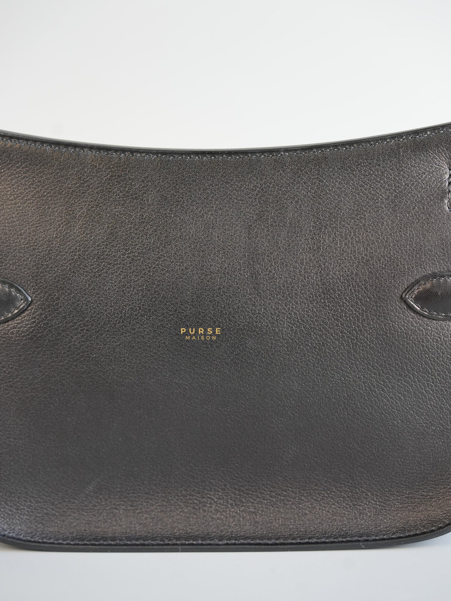 Jypsiere Mini Evergrain/Sangle Wooly Unie Noir in Gold Hardware Stamp W | Purse Maison Luxury Bags Shop