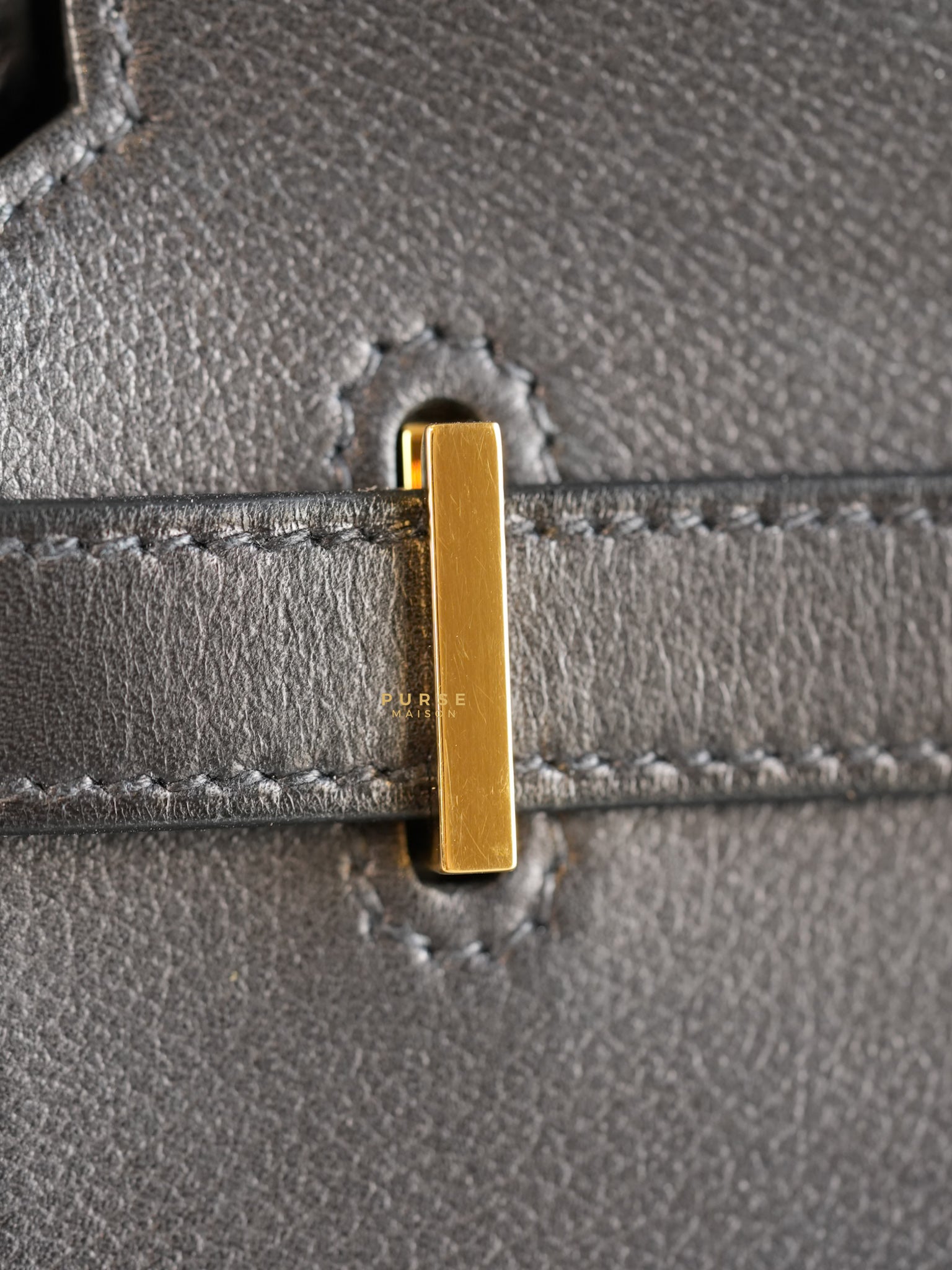 Jypsiere Mini Evergrain/Sangle Wooly Unie Noir in Gold Hardware Stamp W | Purse Maison Luxury Bags Shop