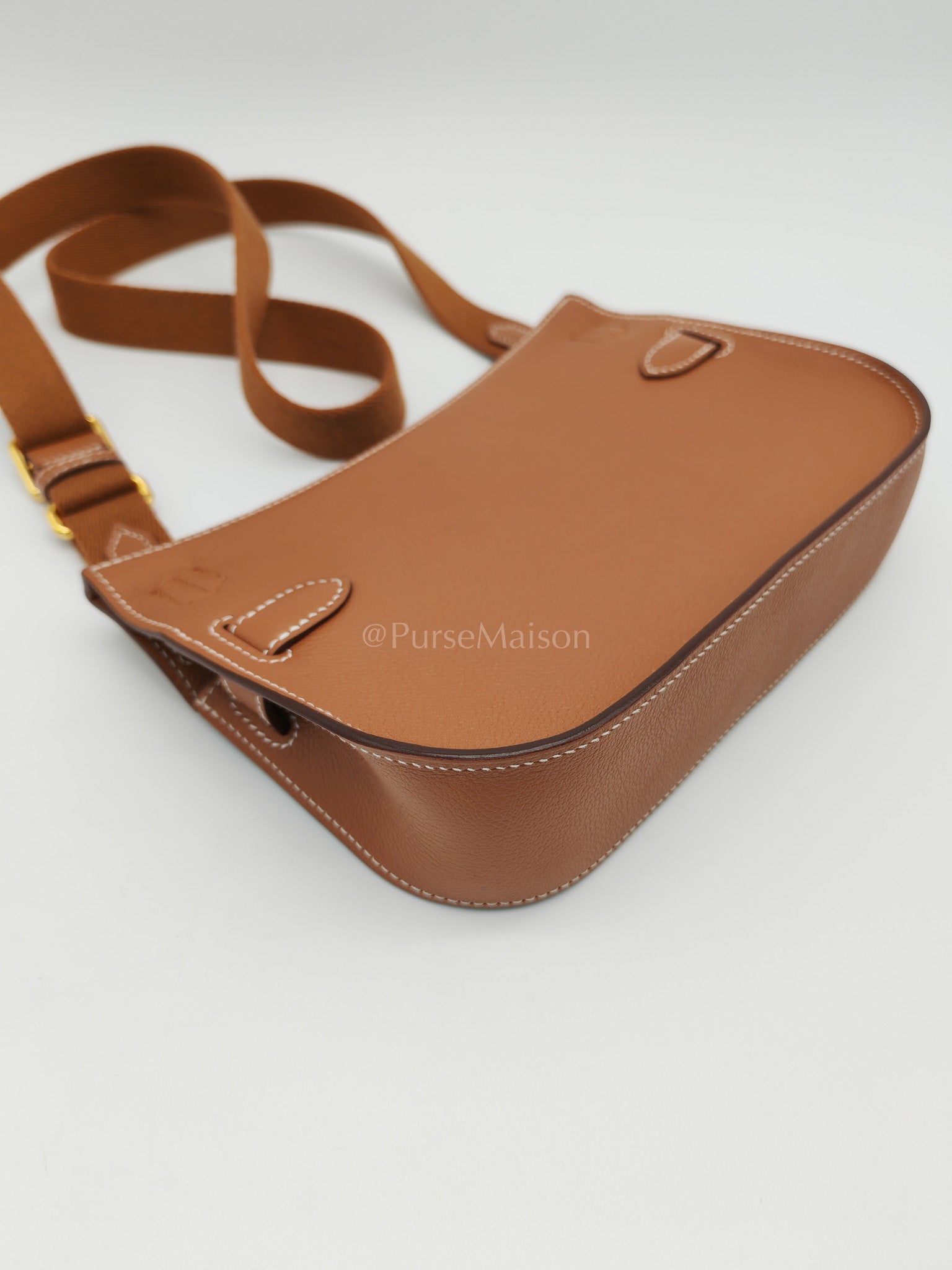 Jypsiere Mini Gold Evercolor Leather in Gold Hardware Stamp U(2022) | Purse Maison Luxury Bags Shop