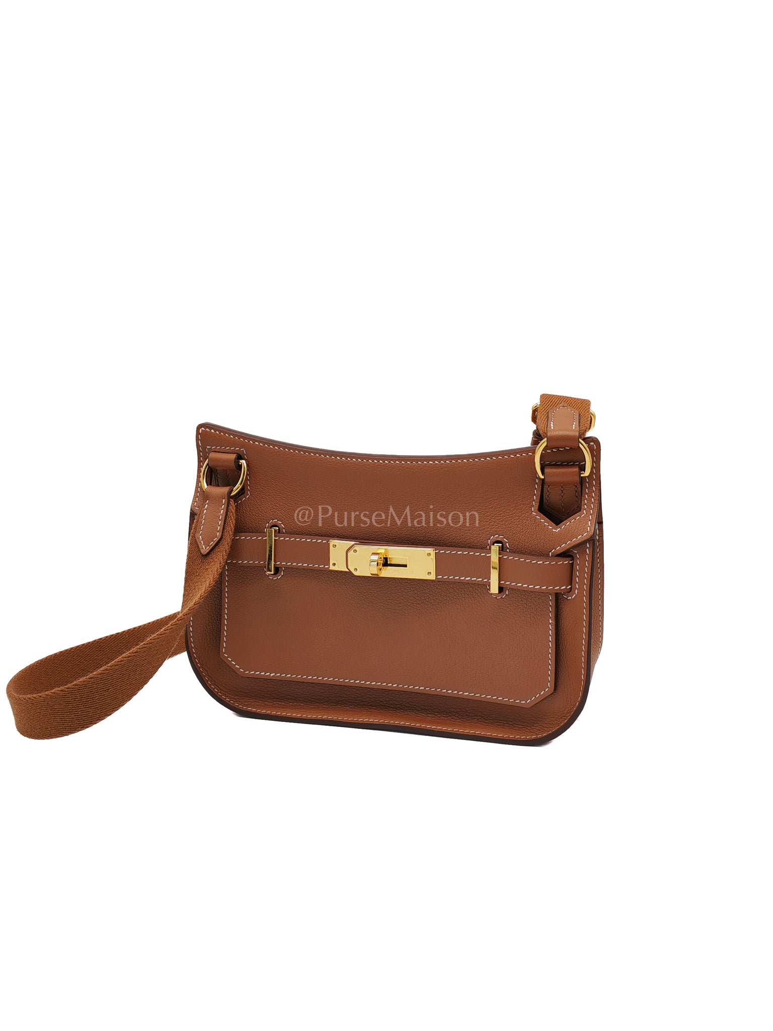 Jypsiere Mini Gold Evercolor Leather in Gold Hardware Stamp U(2022) | Purse Maison Luxury Bags Shop