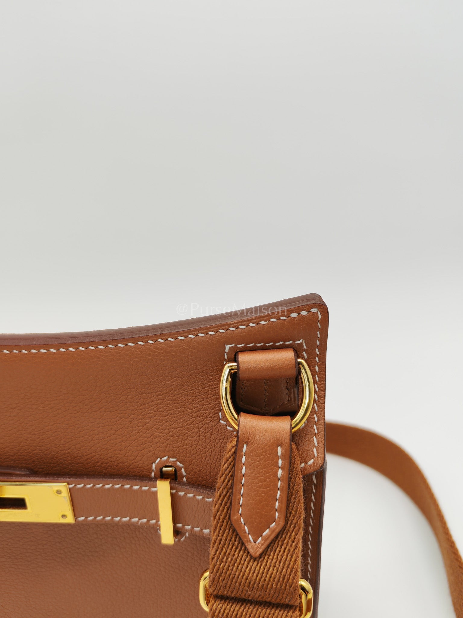 Jypsiere Mini Gold Evercolor Leather in Gold Hardware Stamp U(2022) | Purse Maison Luxury Bags Shop